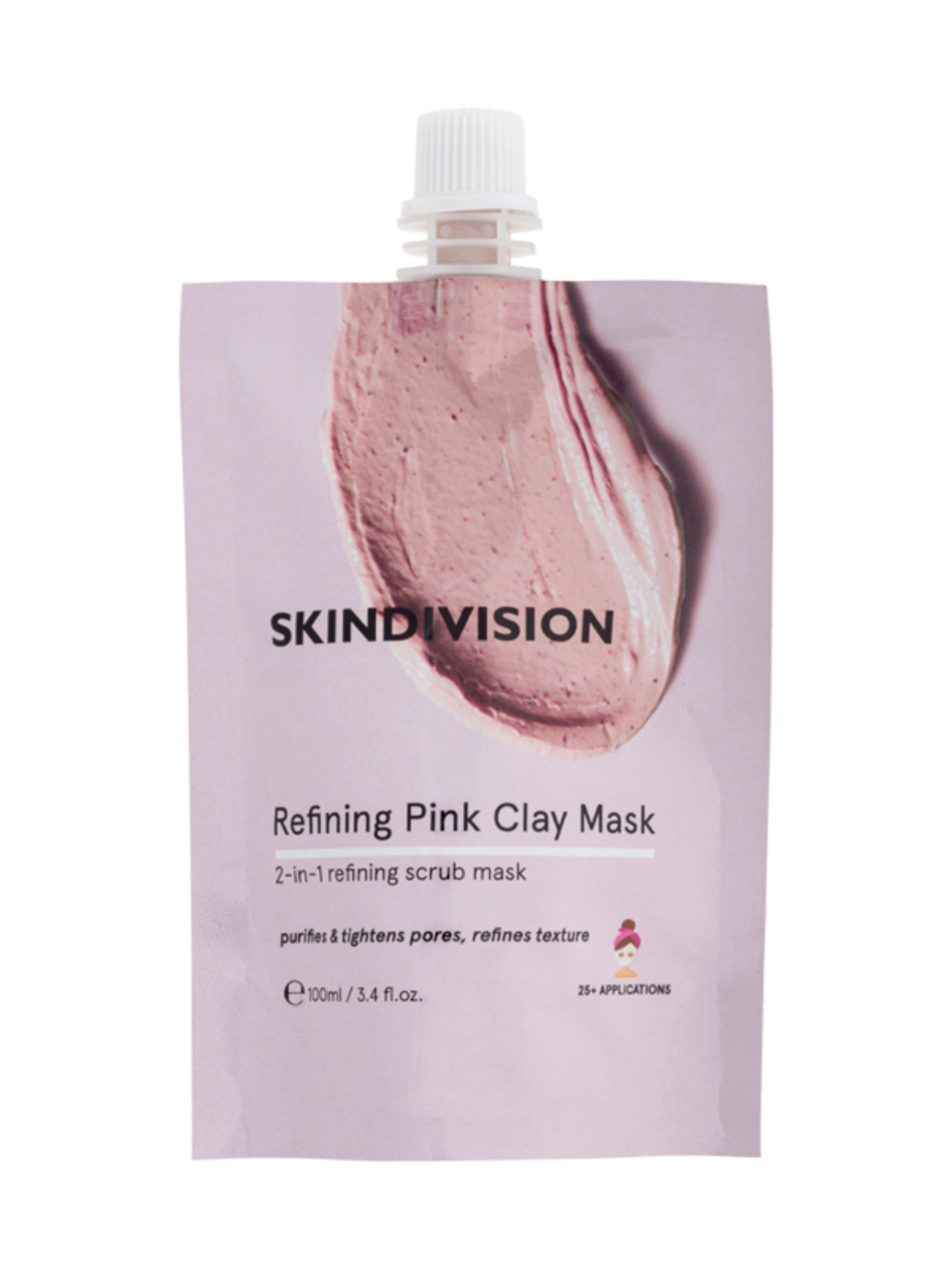 SkinDivision agyagmaszk rózsaszín - 100 ml-2