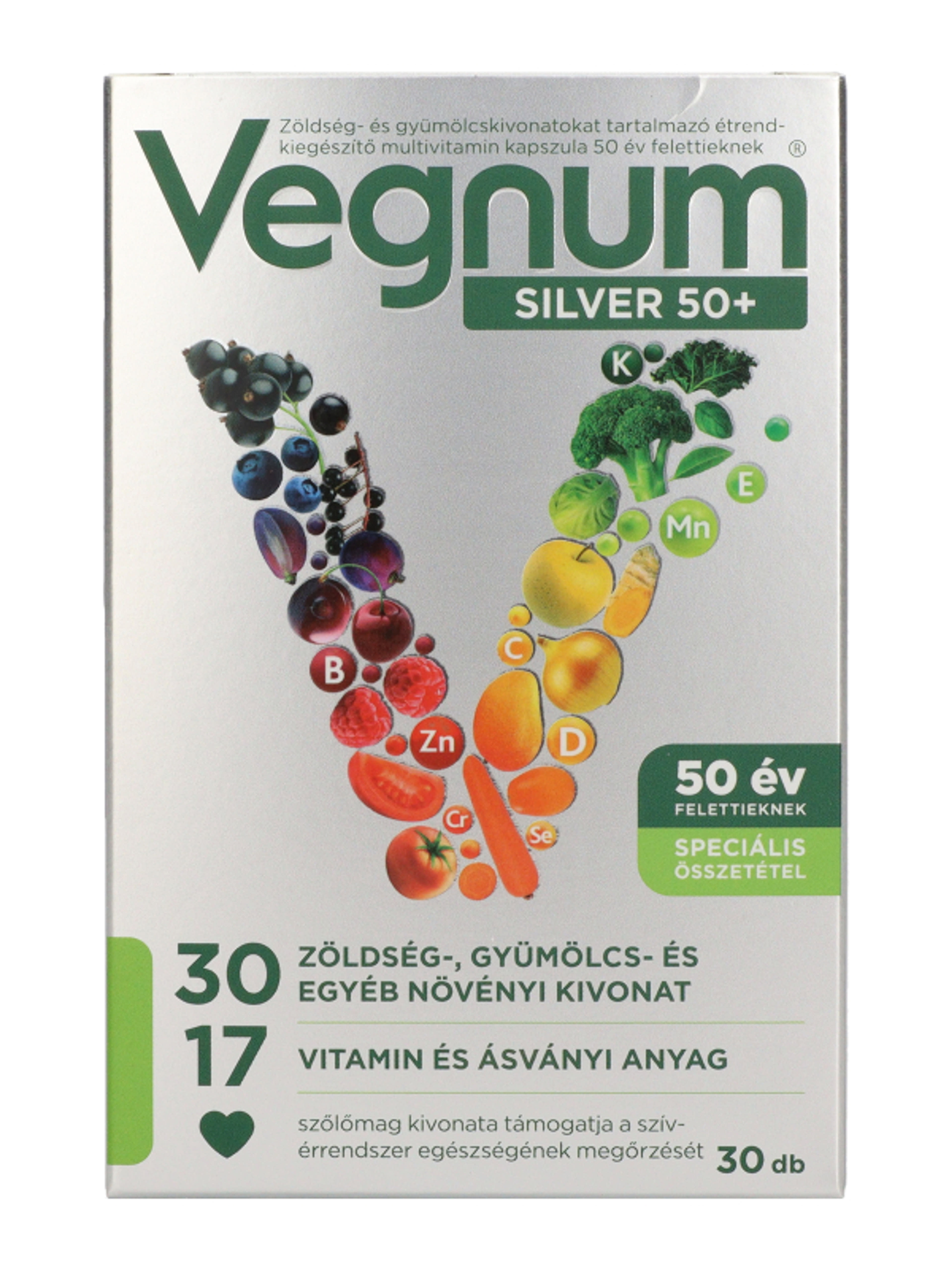 Vegnum Silver 50+ Multivitamin kapszula - 30 g