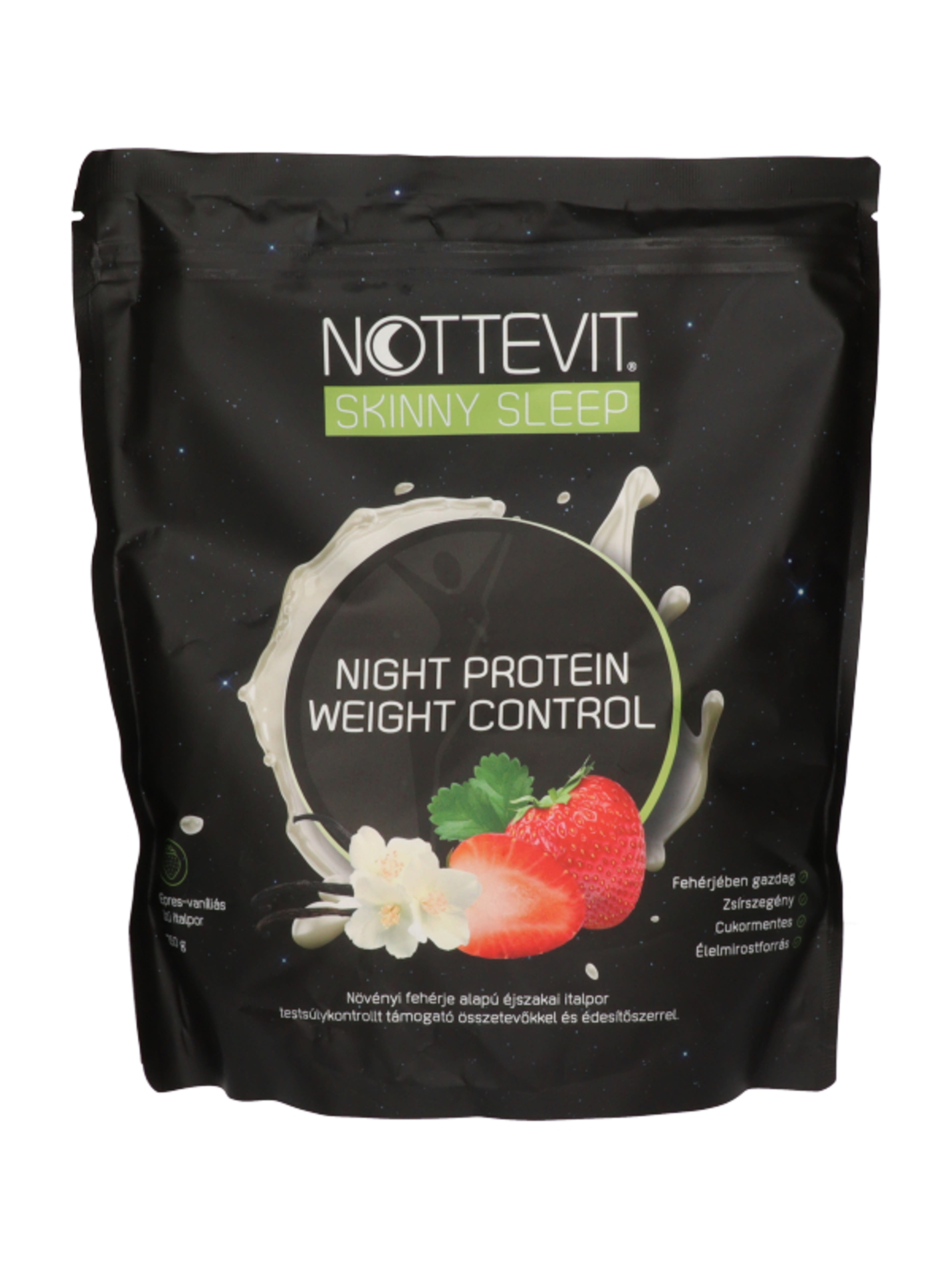 Nottevit Skinny Sleep Night Protein Weight Control éjszakai protein ital eper + vanília - 750 g-2
