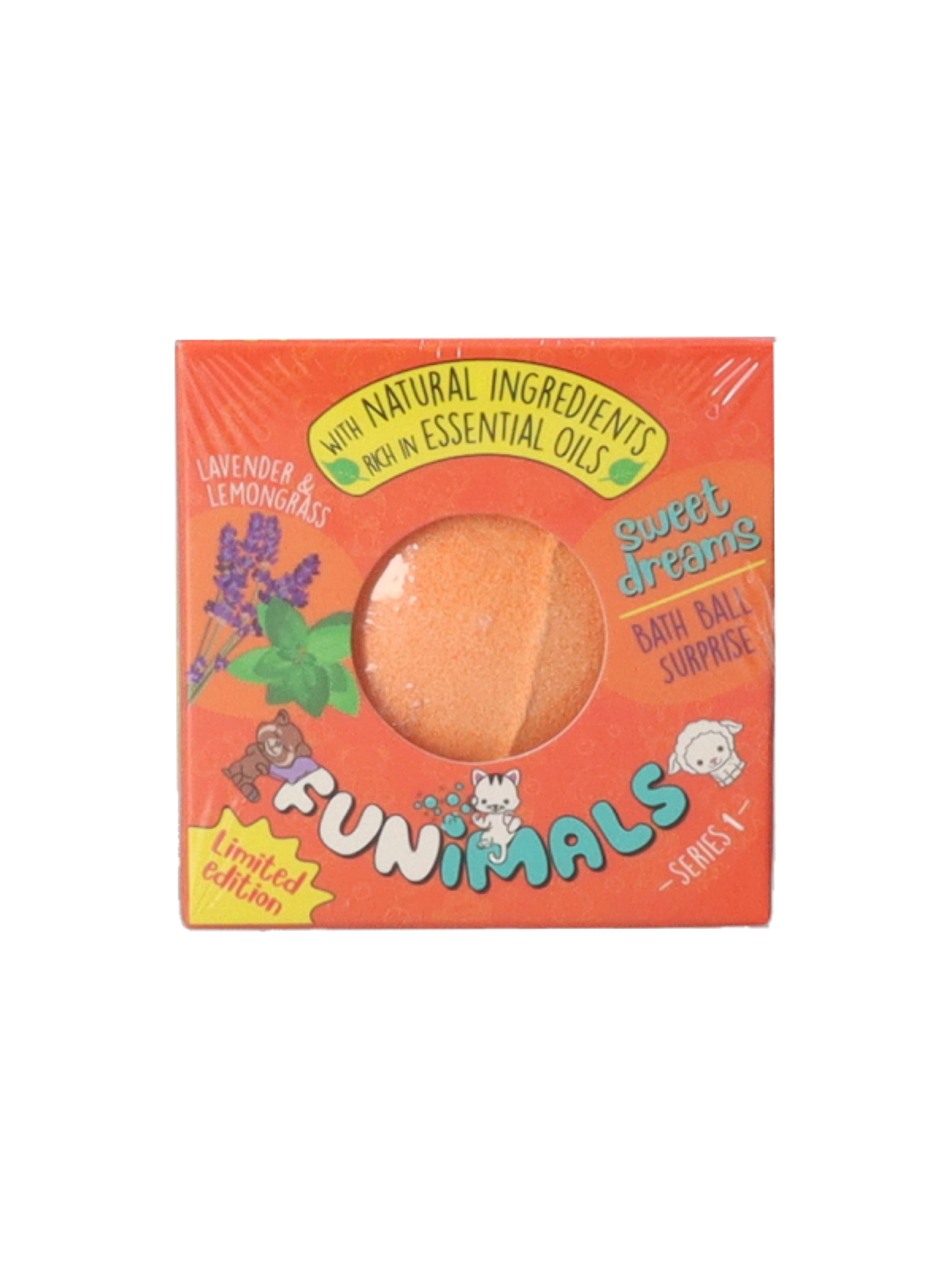 Funimals fürdőgolyó meglepetéssel, levendula-narancs - 100 g-2