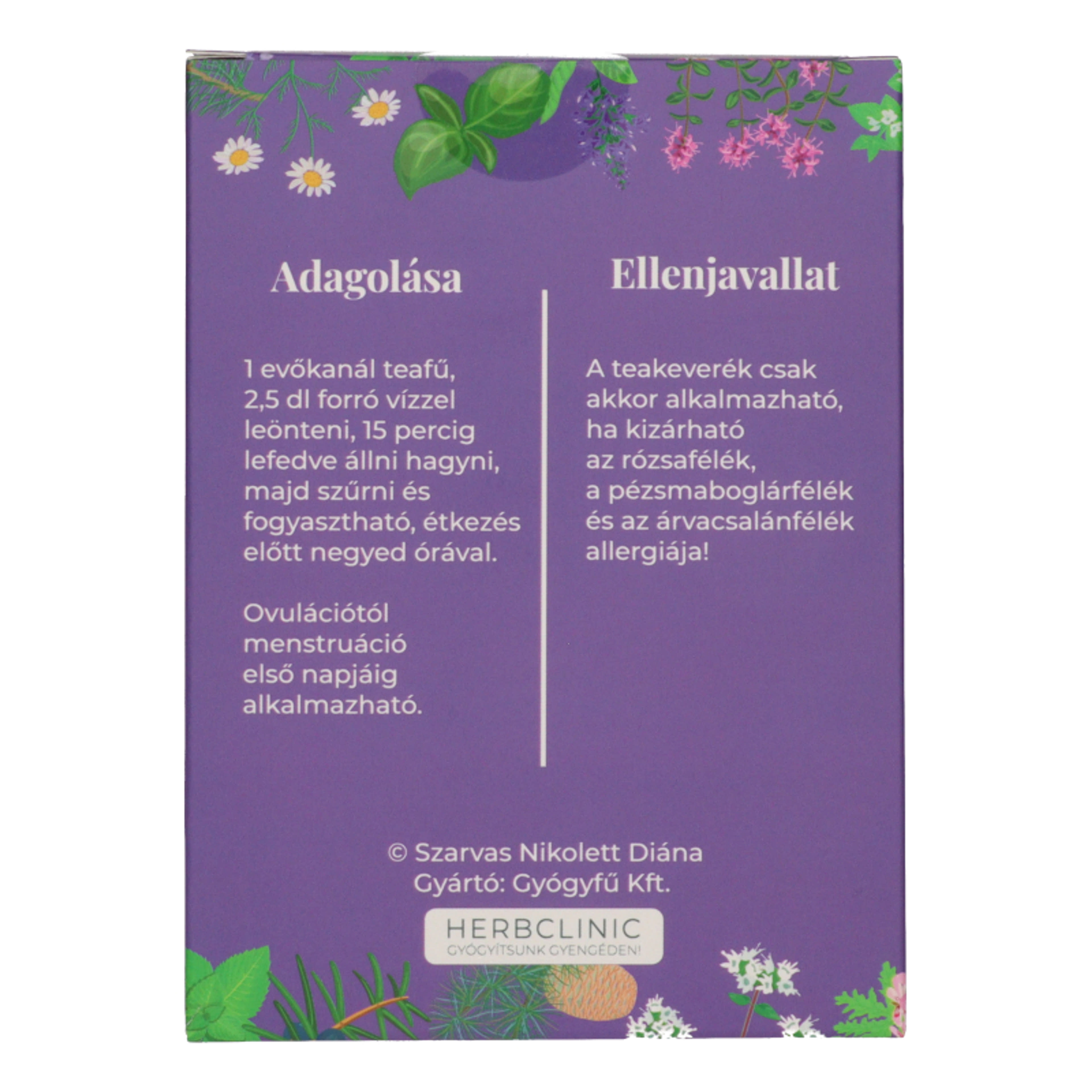 HerbClinic varázslónő-női ciklus teakeverék - 50 g-3