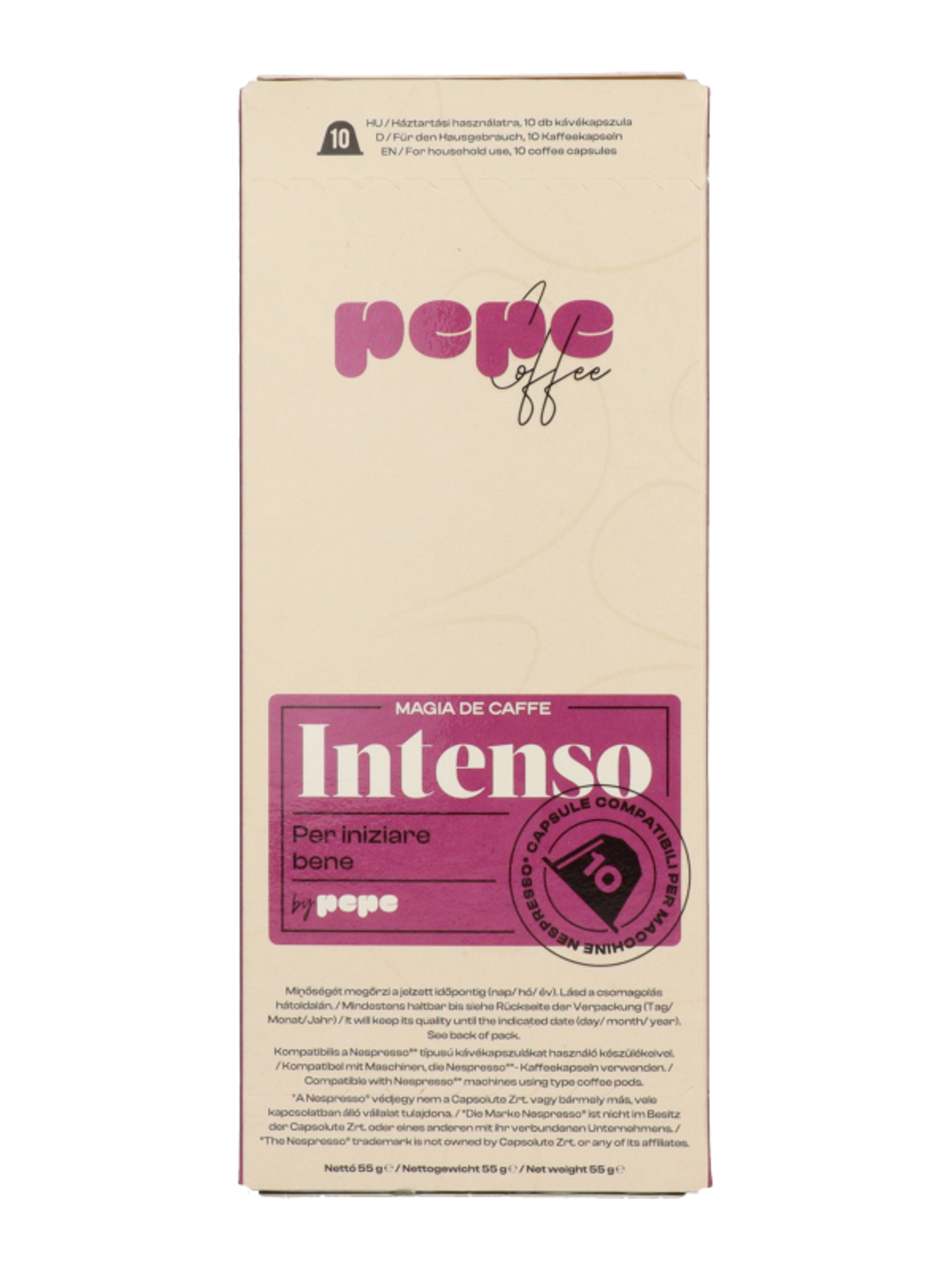 Pepe Coffee Intenso Nespresso kávékapszula intenzív - 50 g