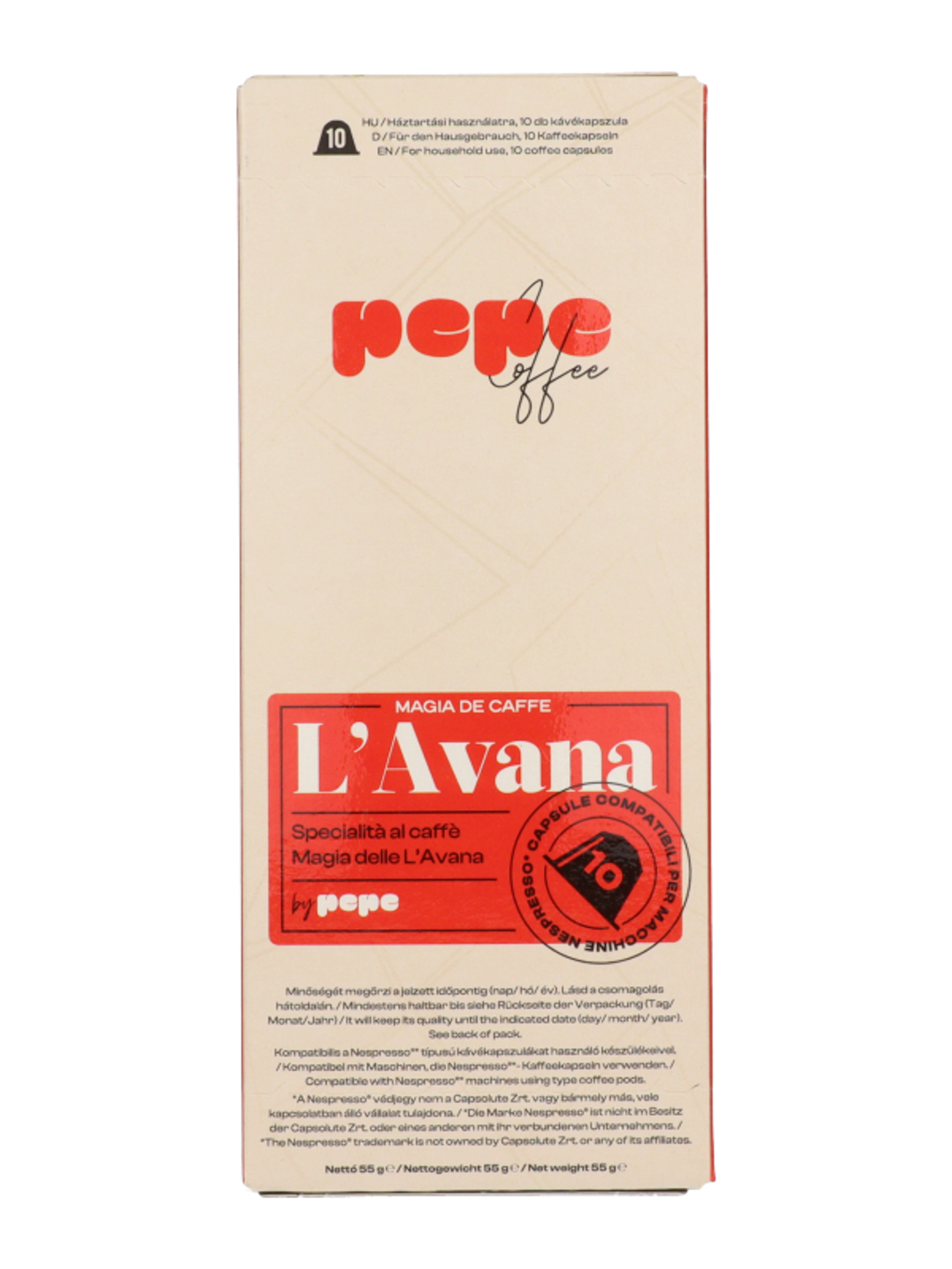 Pepe Coffee L'Avana Nespresso kávékapszula dohány ízű - 50 g-2