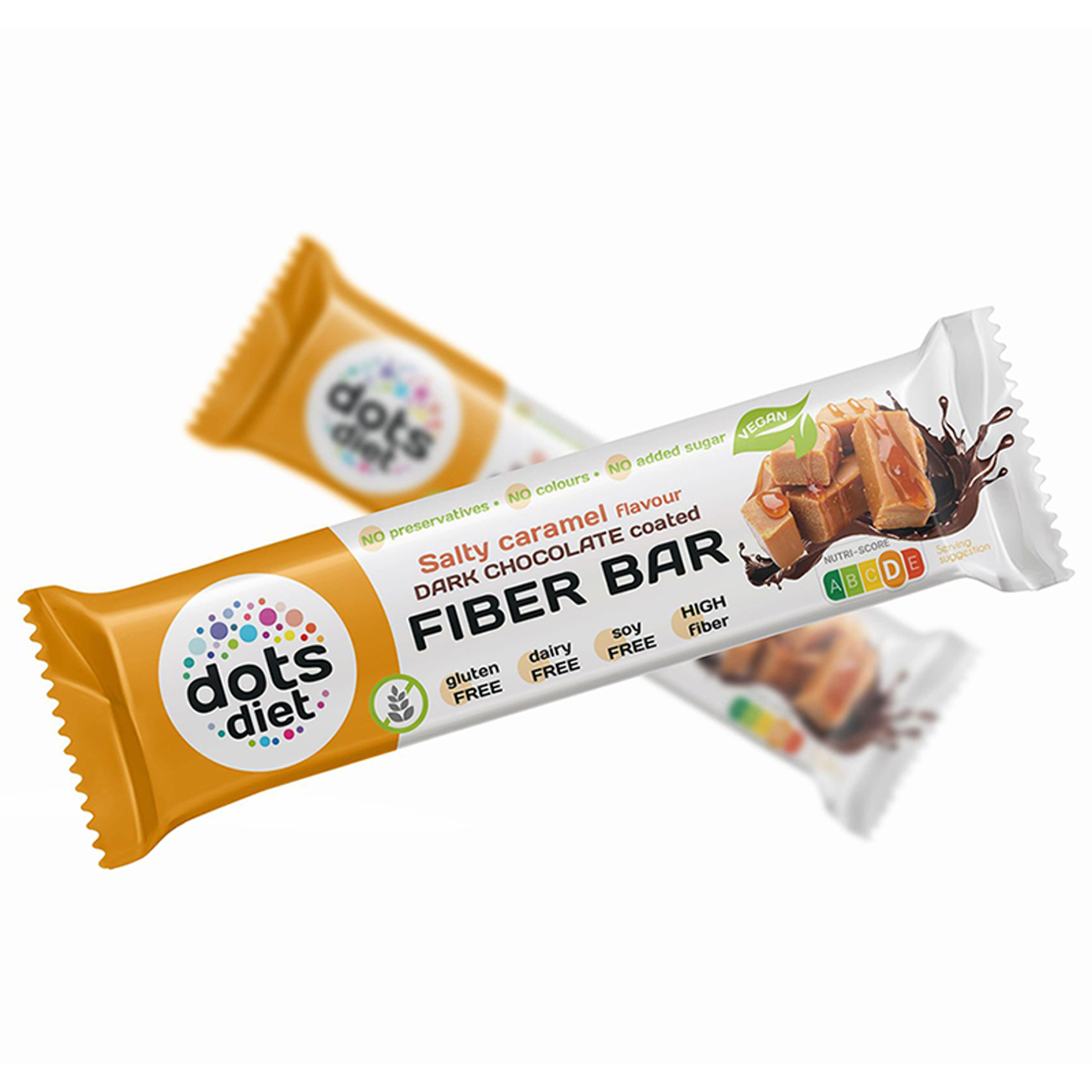 DotsDiet Fiber Bar rostszelet sós karamella ízű étcsokoládéba mártva - 40 g-2