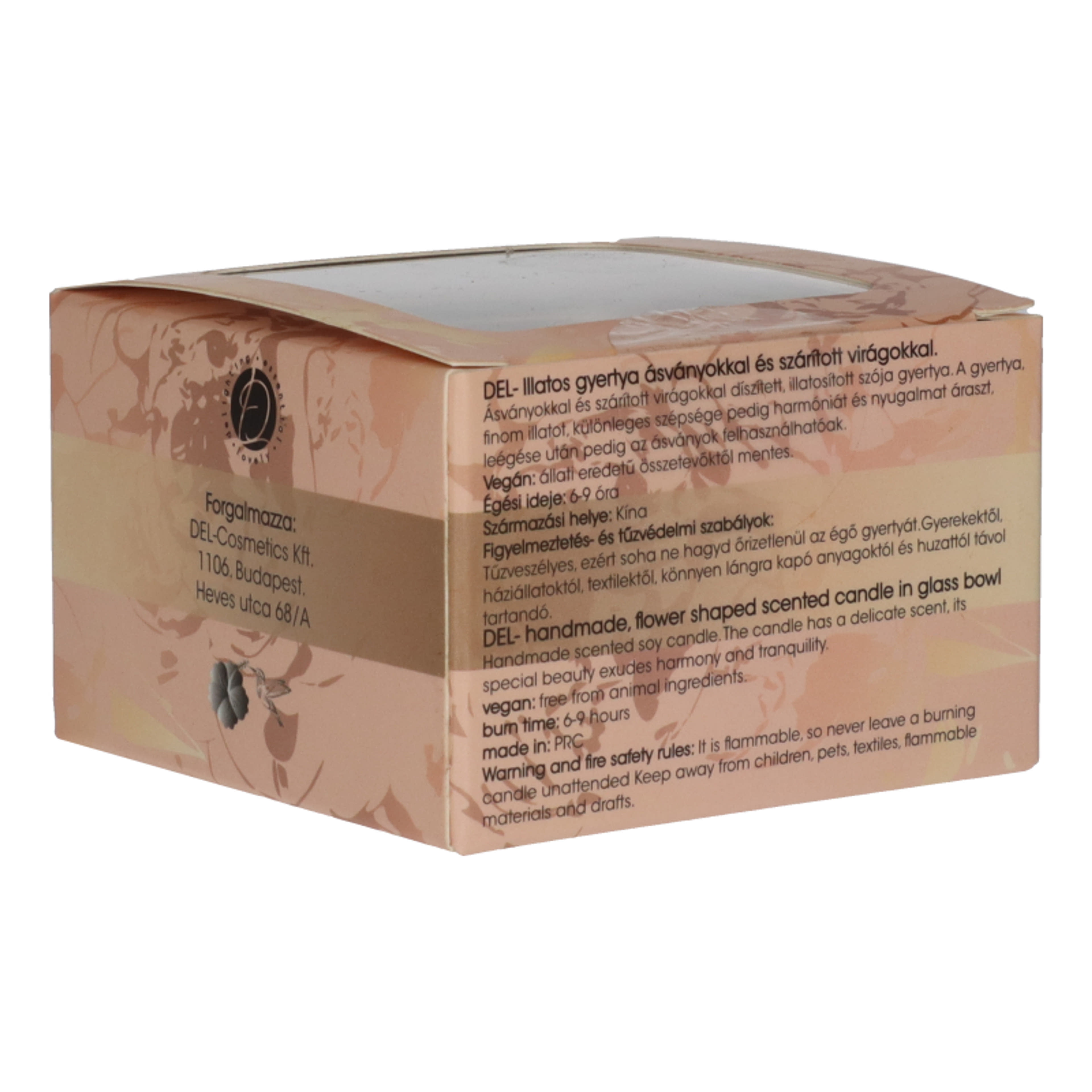 Illatgyertya ásványokkal és szárított virágokkal - 100 g-2
