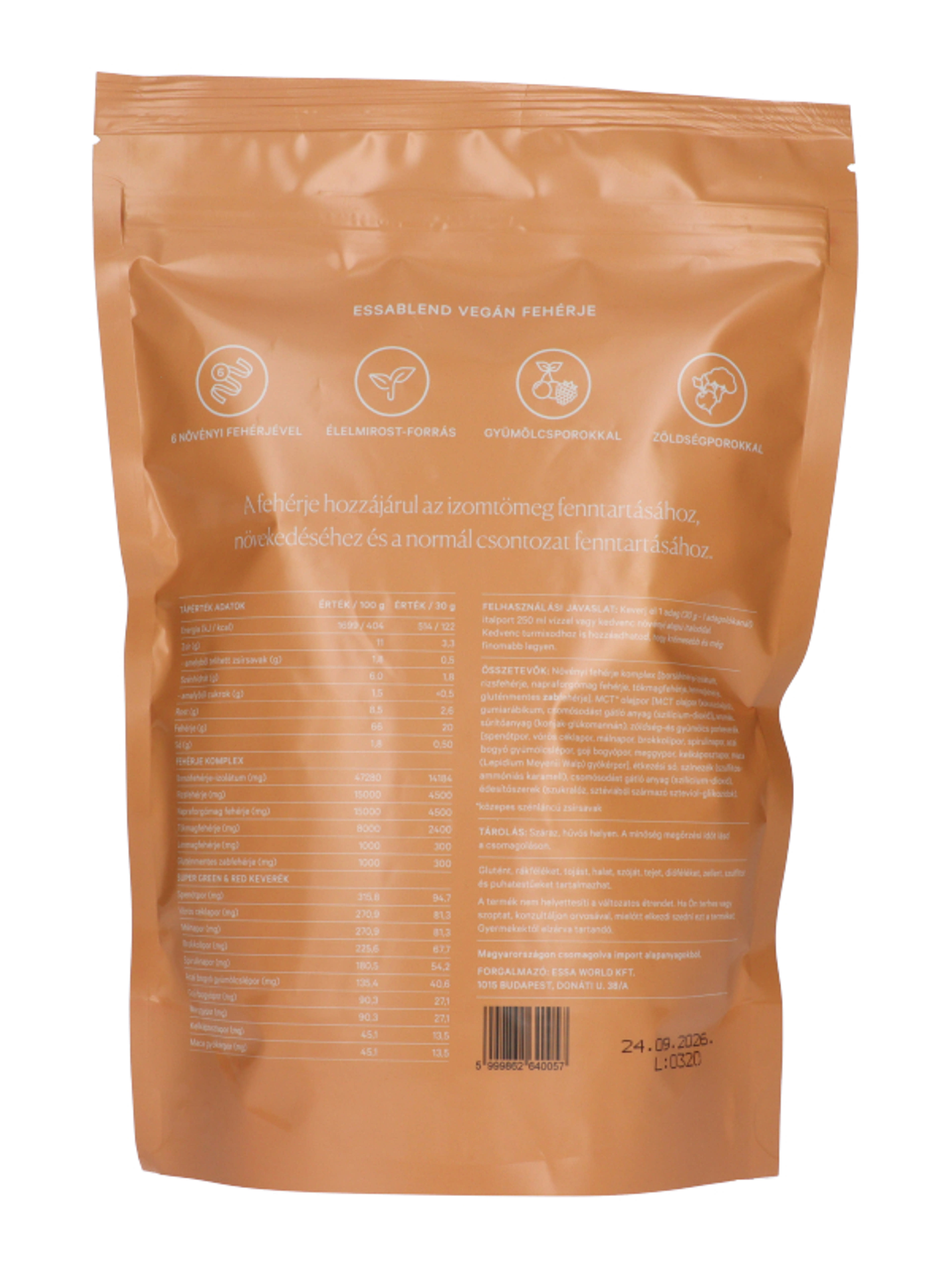 Essa World Vegán fehérje sós karamell izű - 450 g-2
