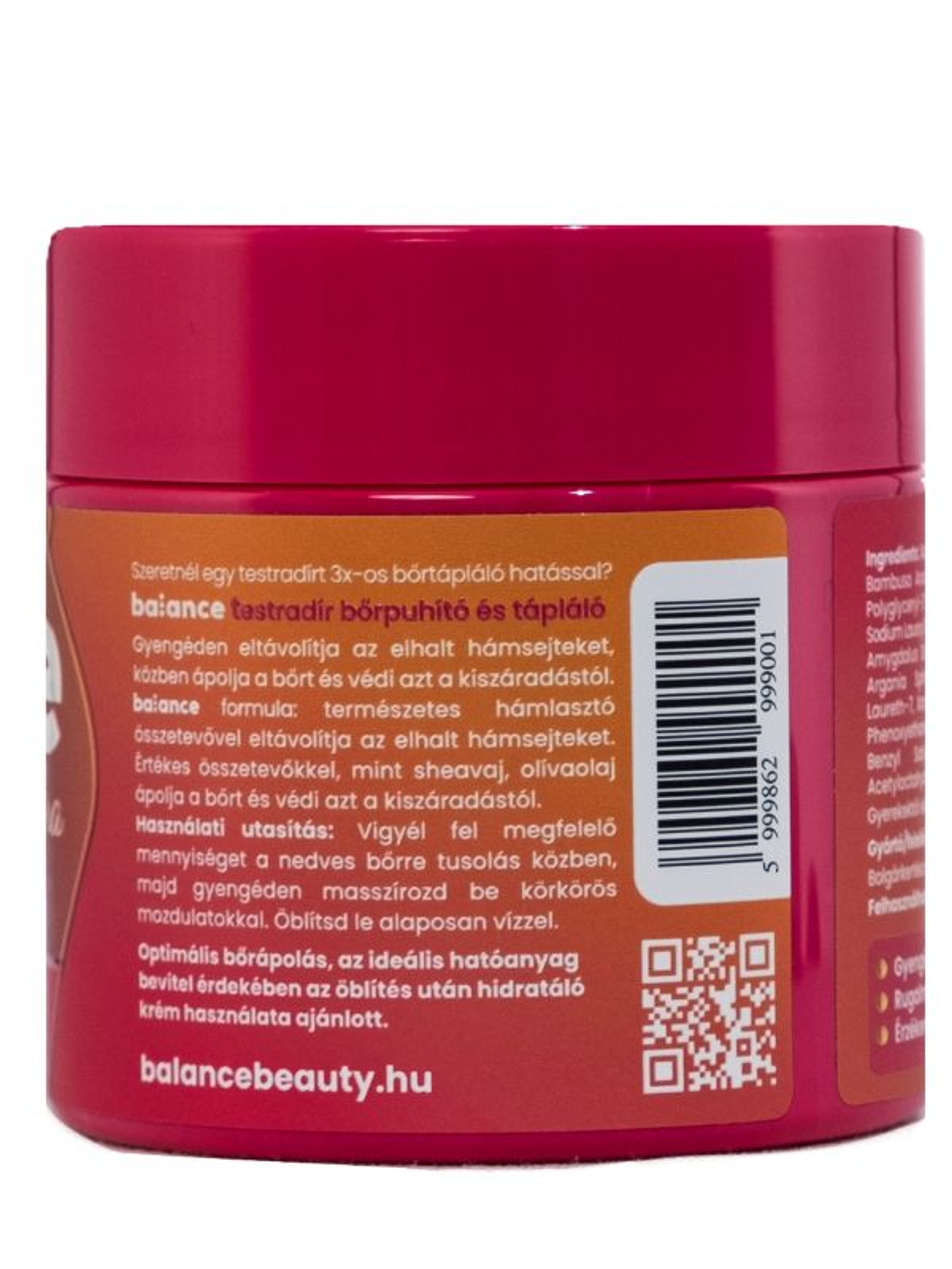 Balance bőrpuhító és tápláló testradír - 200 ml-3
