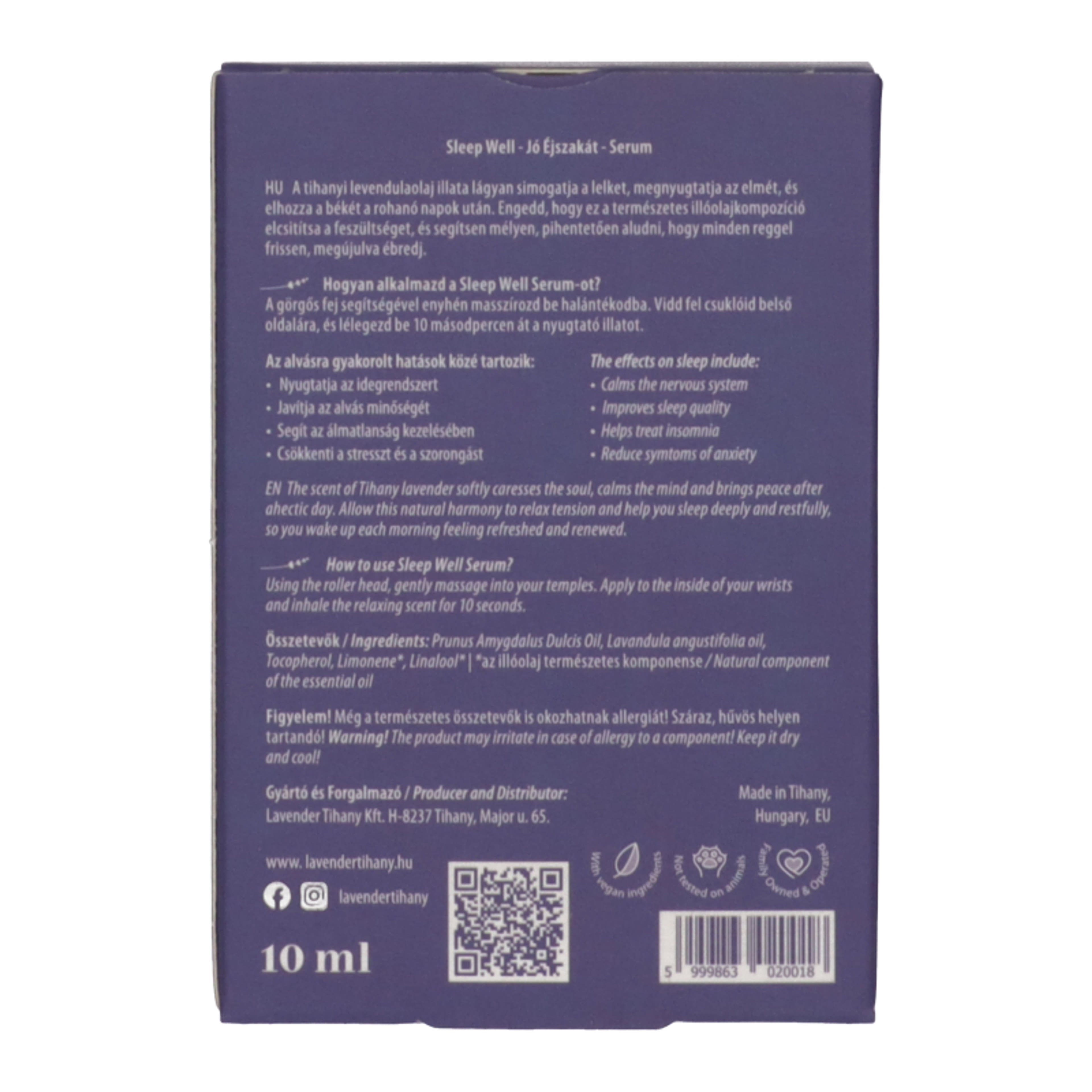 Lavender Tihany Jó észjszakát illóolaj - 10 ml-3