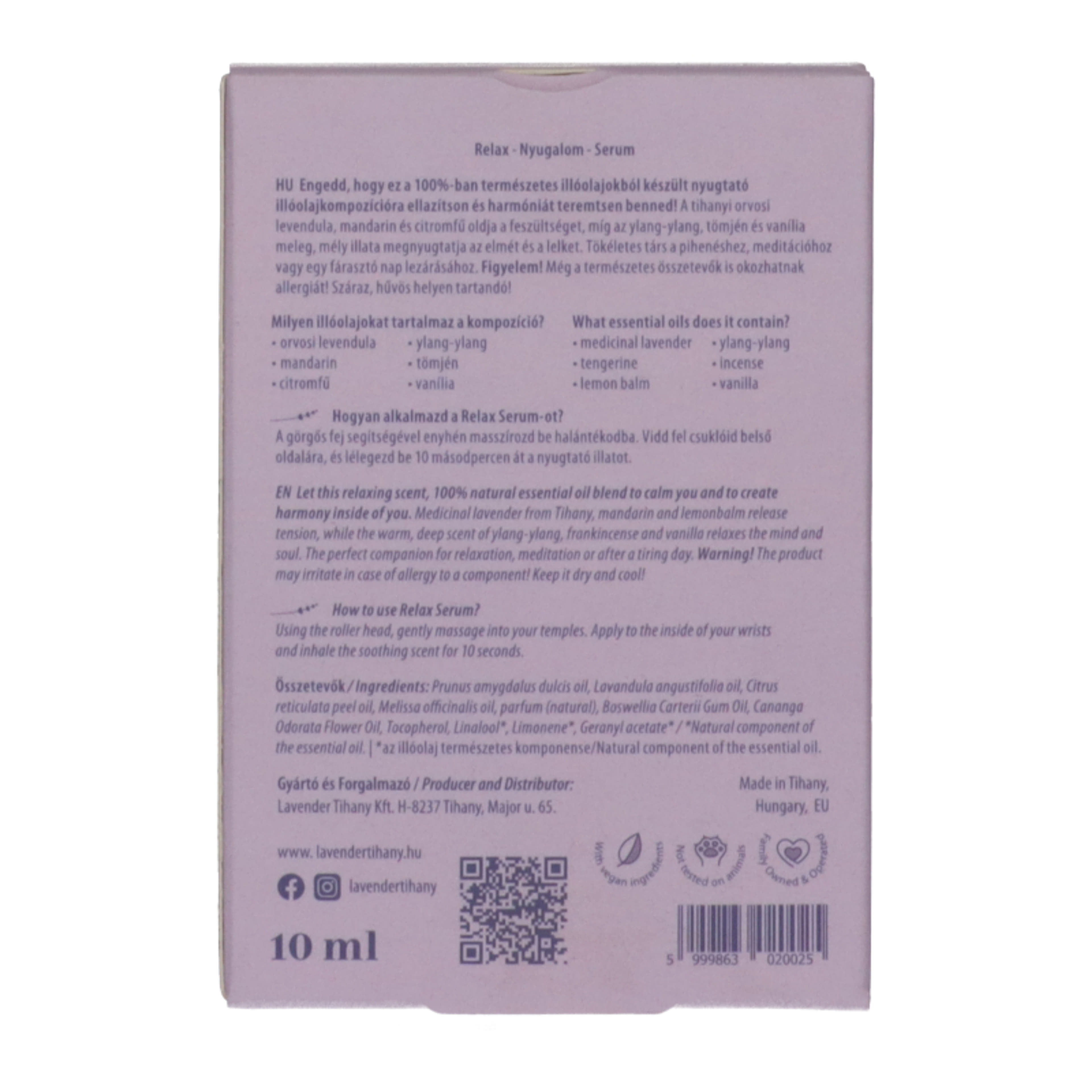 Lavender Tihany Nyugalon illóolaj - 10 ml-3