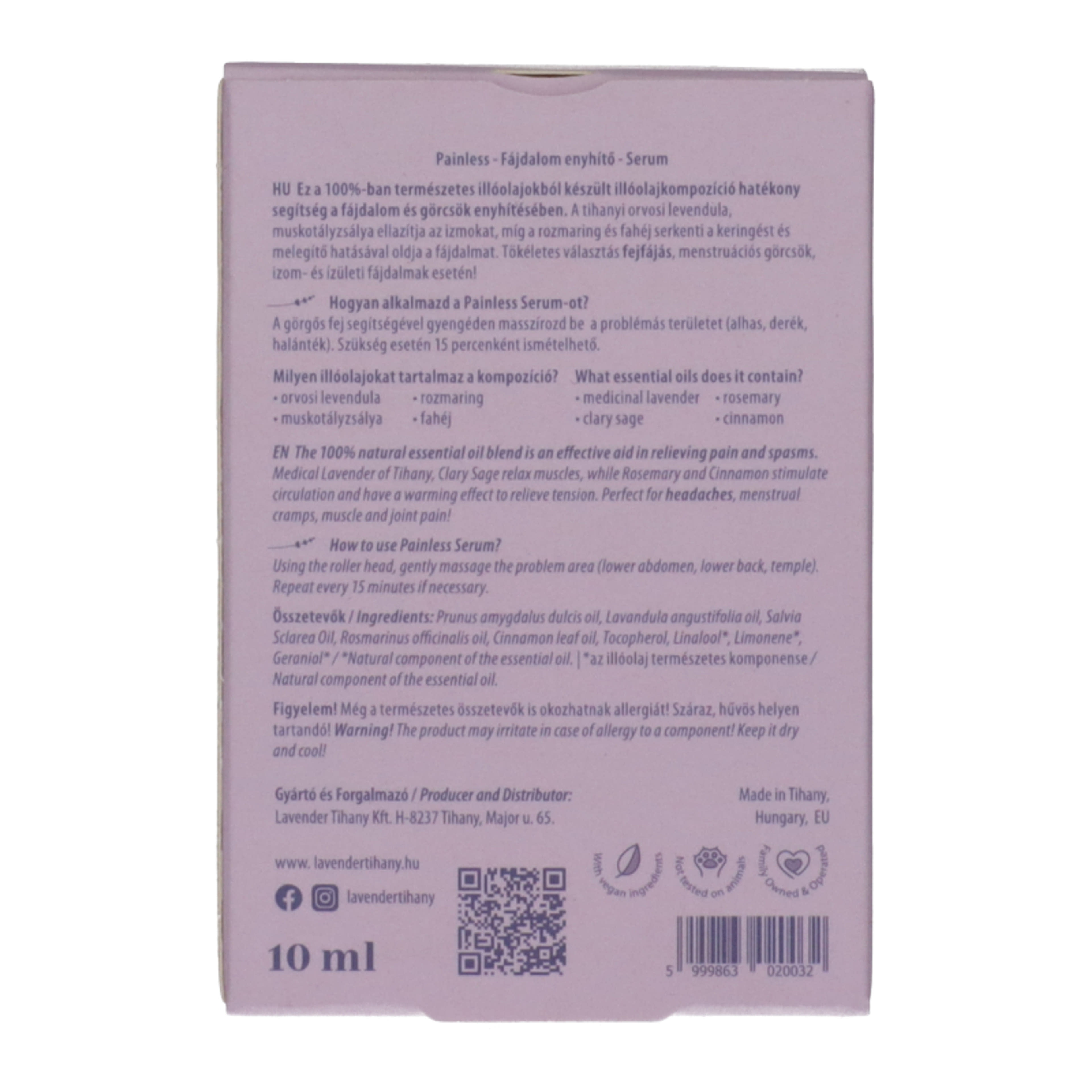 Lavender Tihany fájdalomenyhítő illóolaj - 10 ml-3