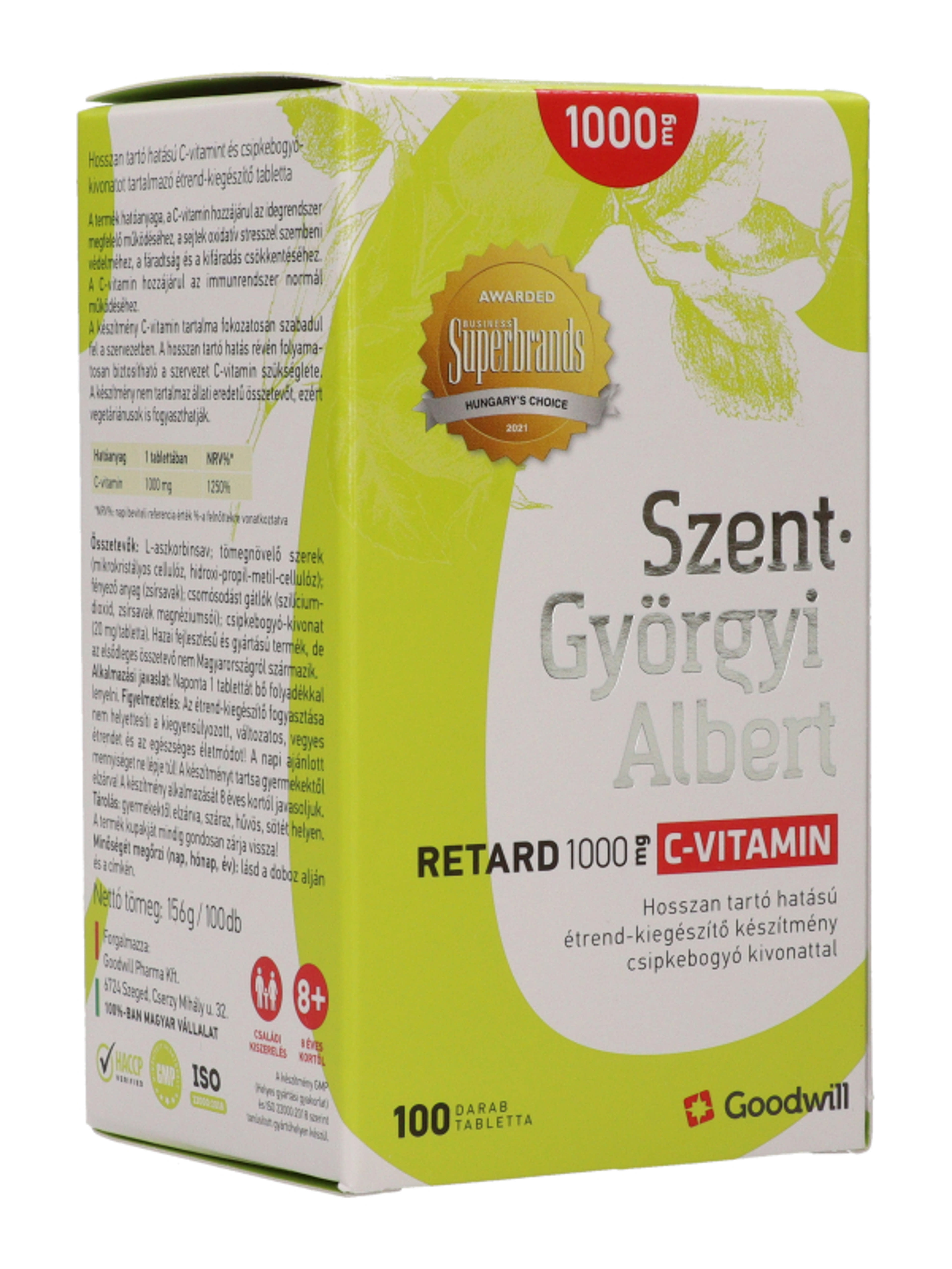 Szent-Györgyi Albert C-Vitamin Retard Tabletta - 100 db-5