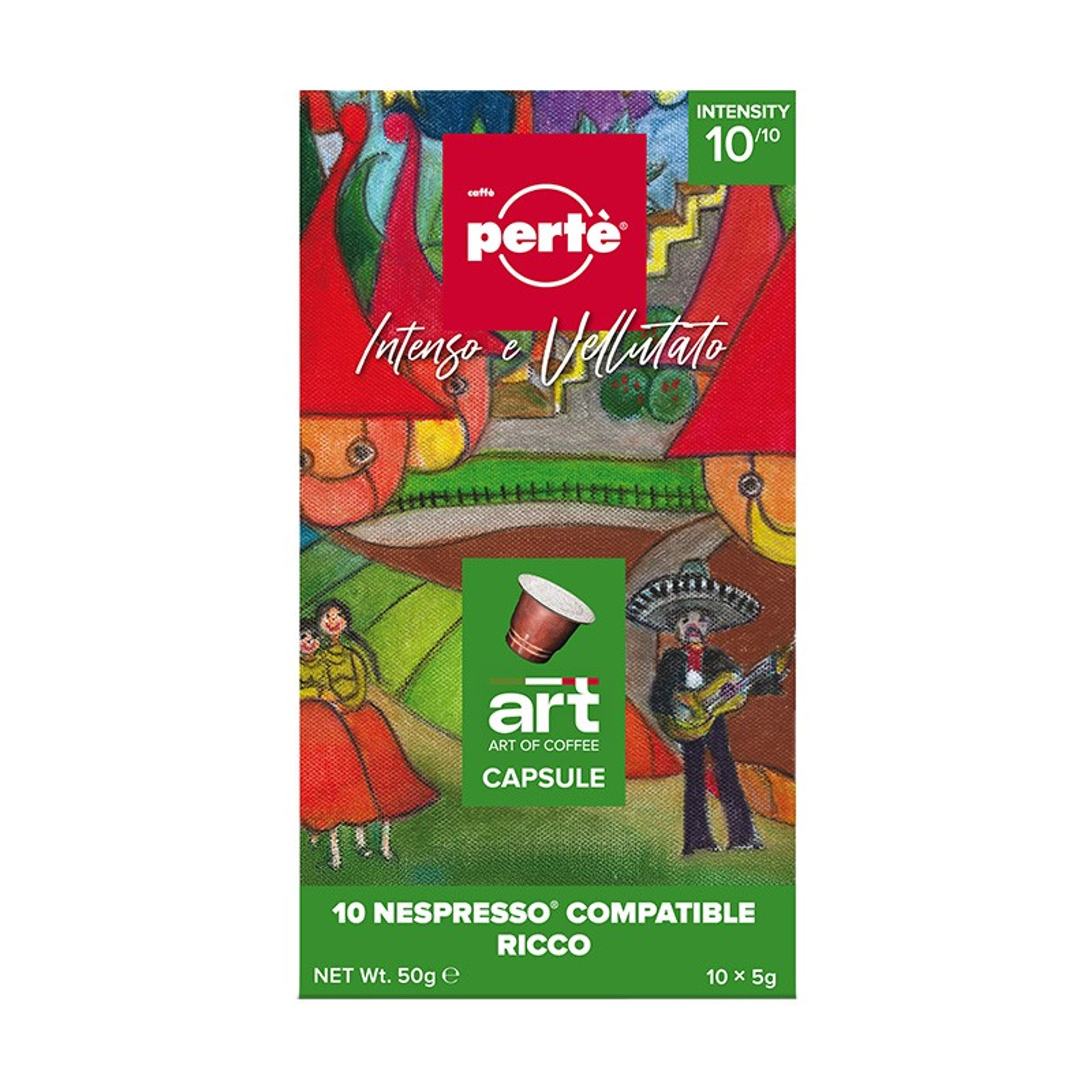 Caffé Perté Art of Coffee Nespresso Kompatibilis Ricco kapszulás kávé - 10 db