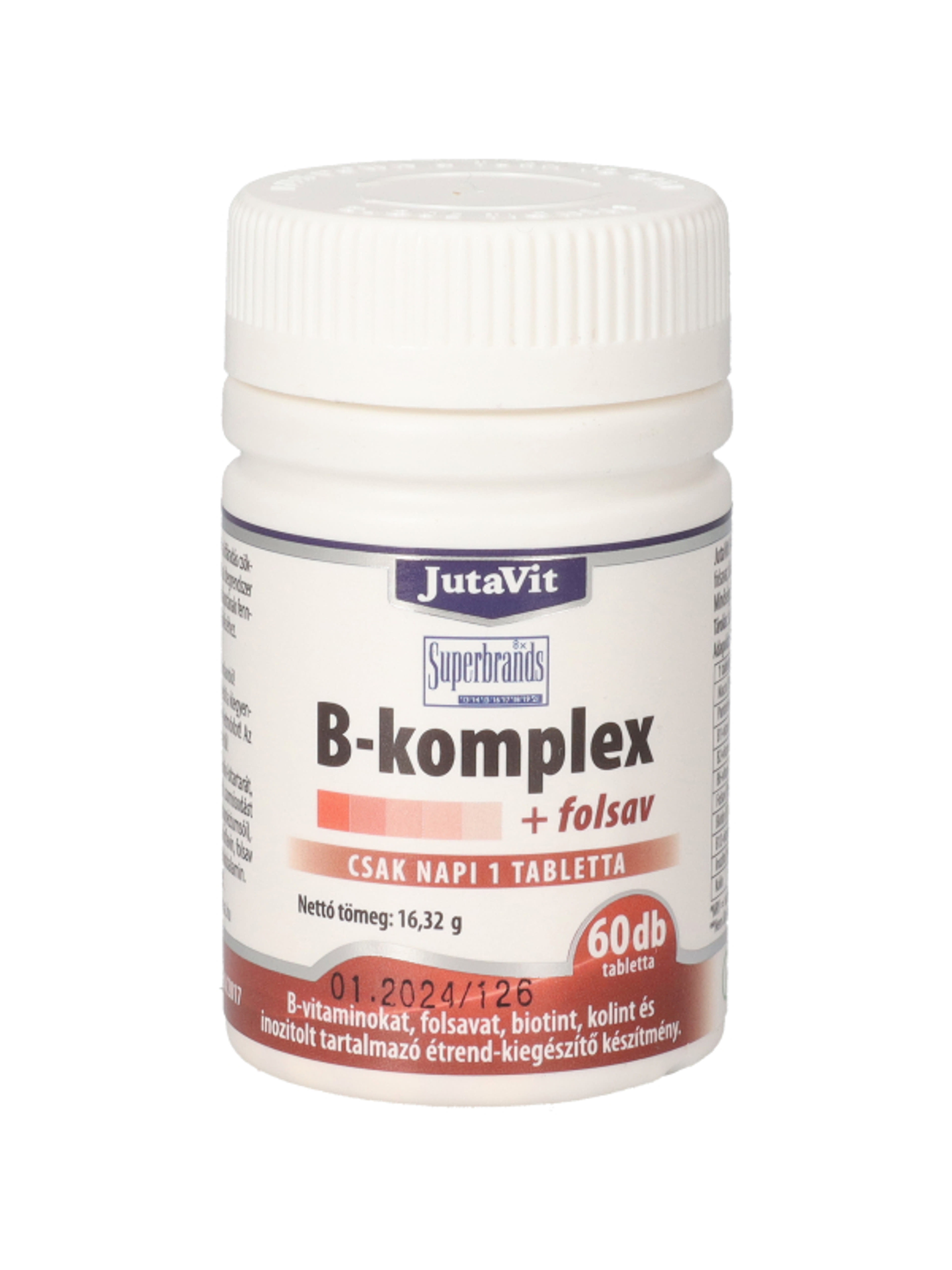 JutaVit B-komplex + folsav étrend-kiegészítő tabletta - 60 db