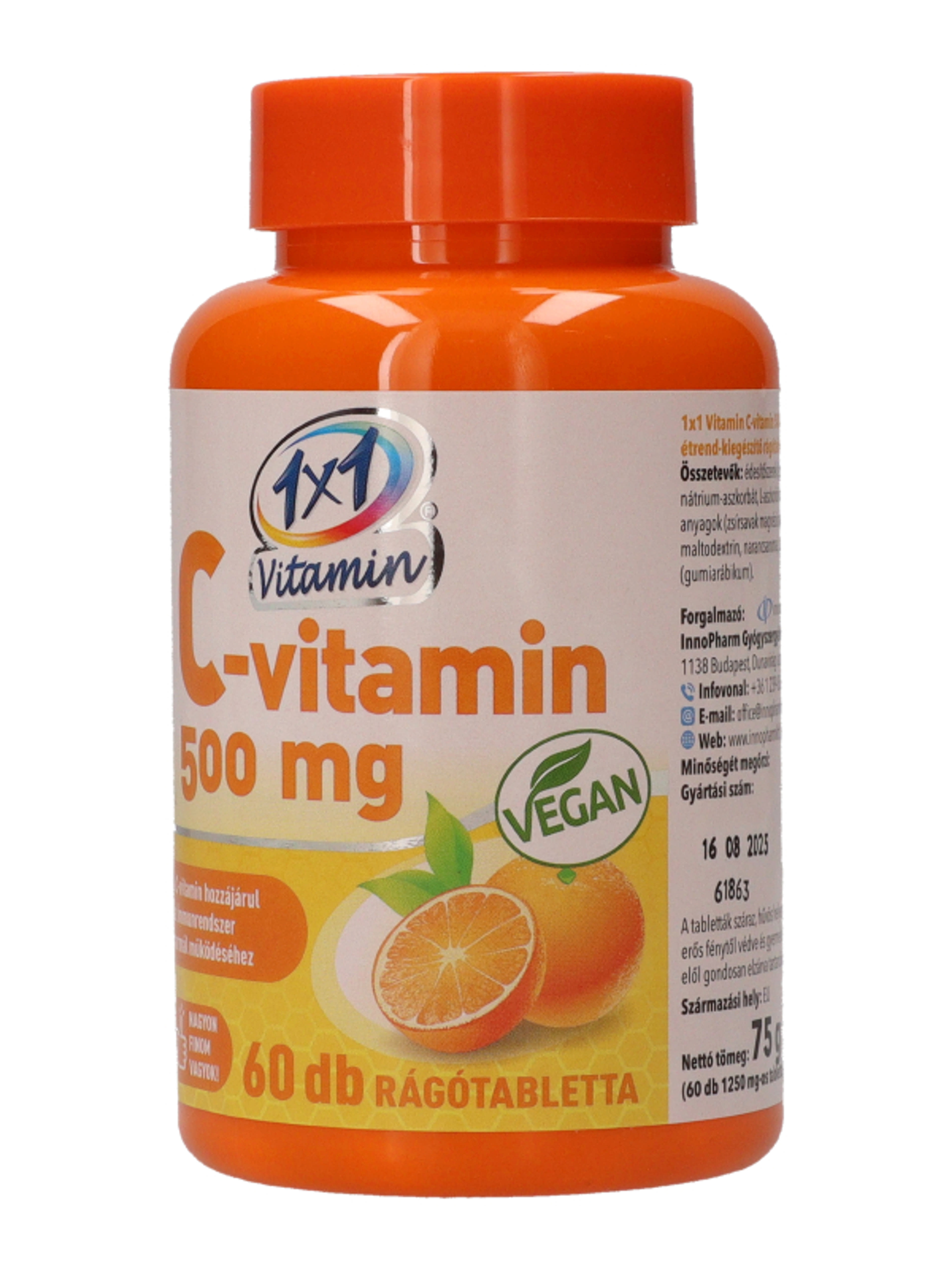 1x1 Vitamin C-Vitamin 500mg rágótabletta - 60 db-3