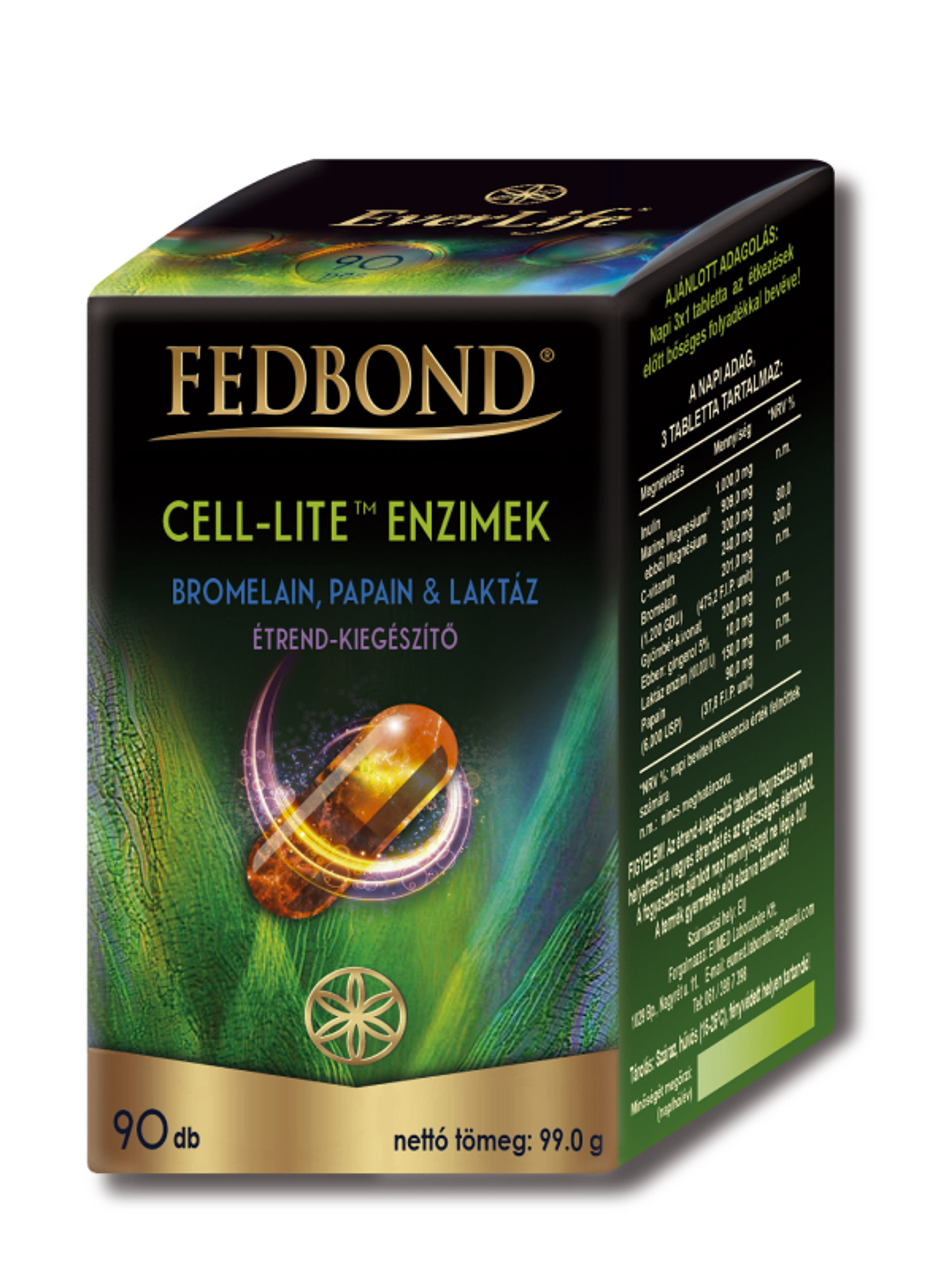 Fedbond Cell-Lite enzimek tabletta - 90 db
