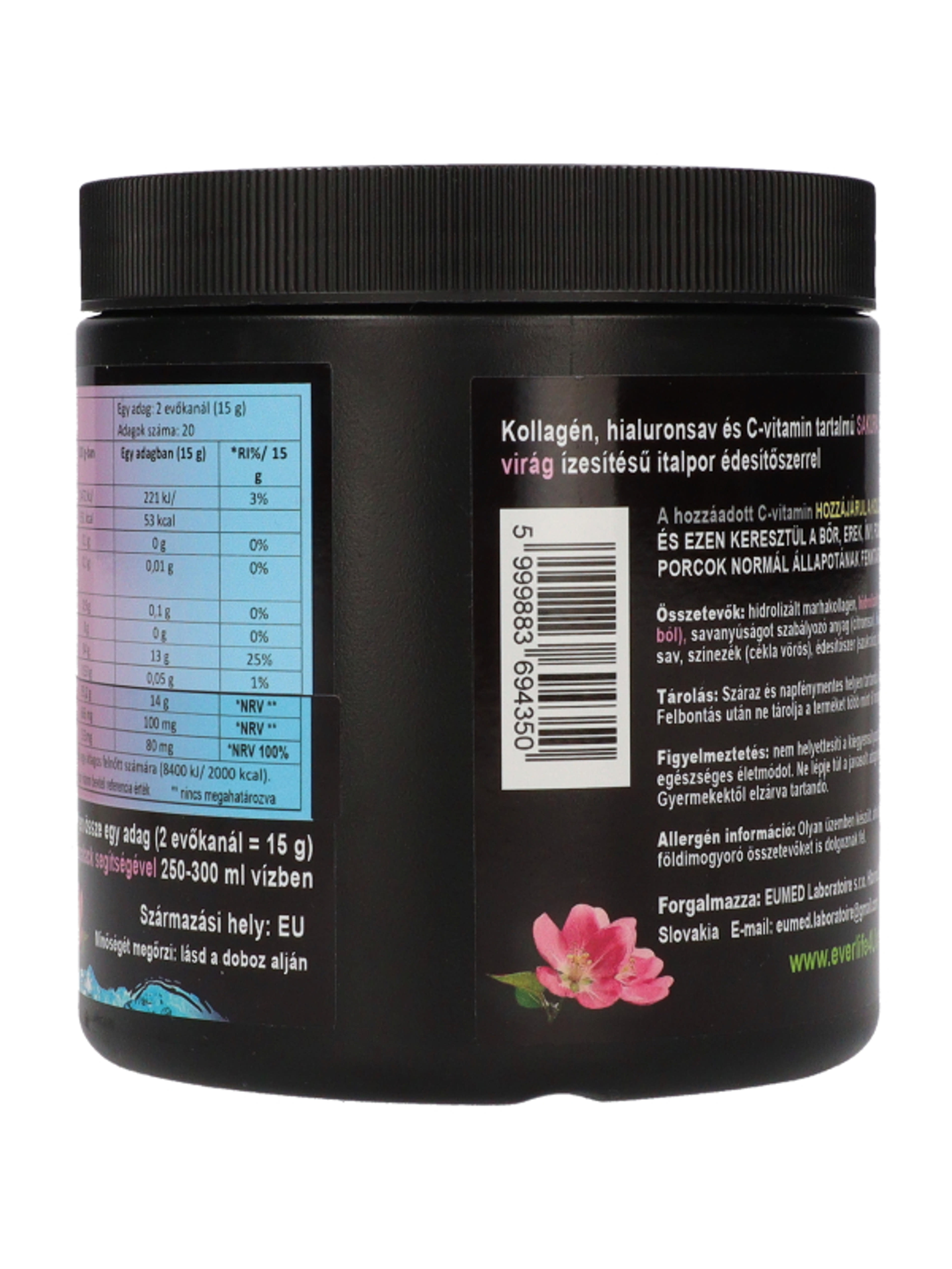EverLife Beauty Matrix kollagén italpor, Japán cseresznyevirág ízesítésű - 300 g-4