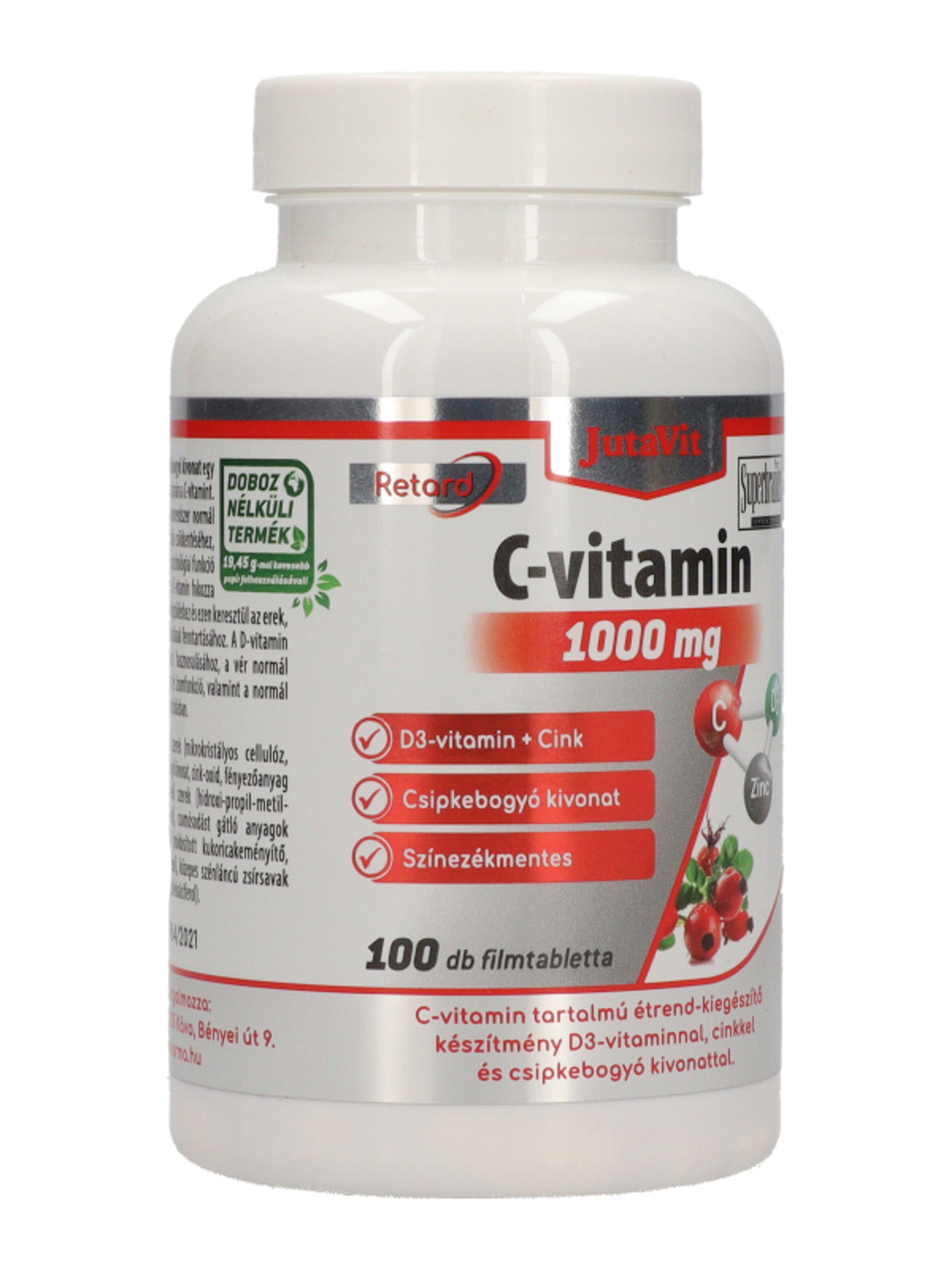 JutaVit C-Vitamin 1000mg+ D3+ Csipkebogyó Nyújtott Felszívódású Filmtabletta - 100 db-4
