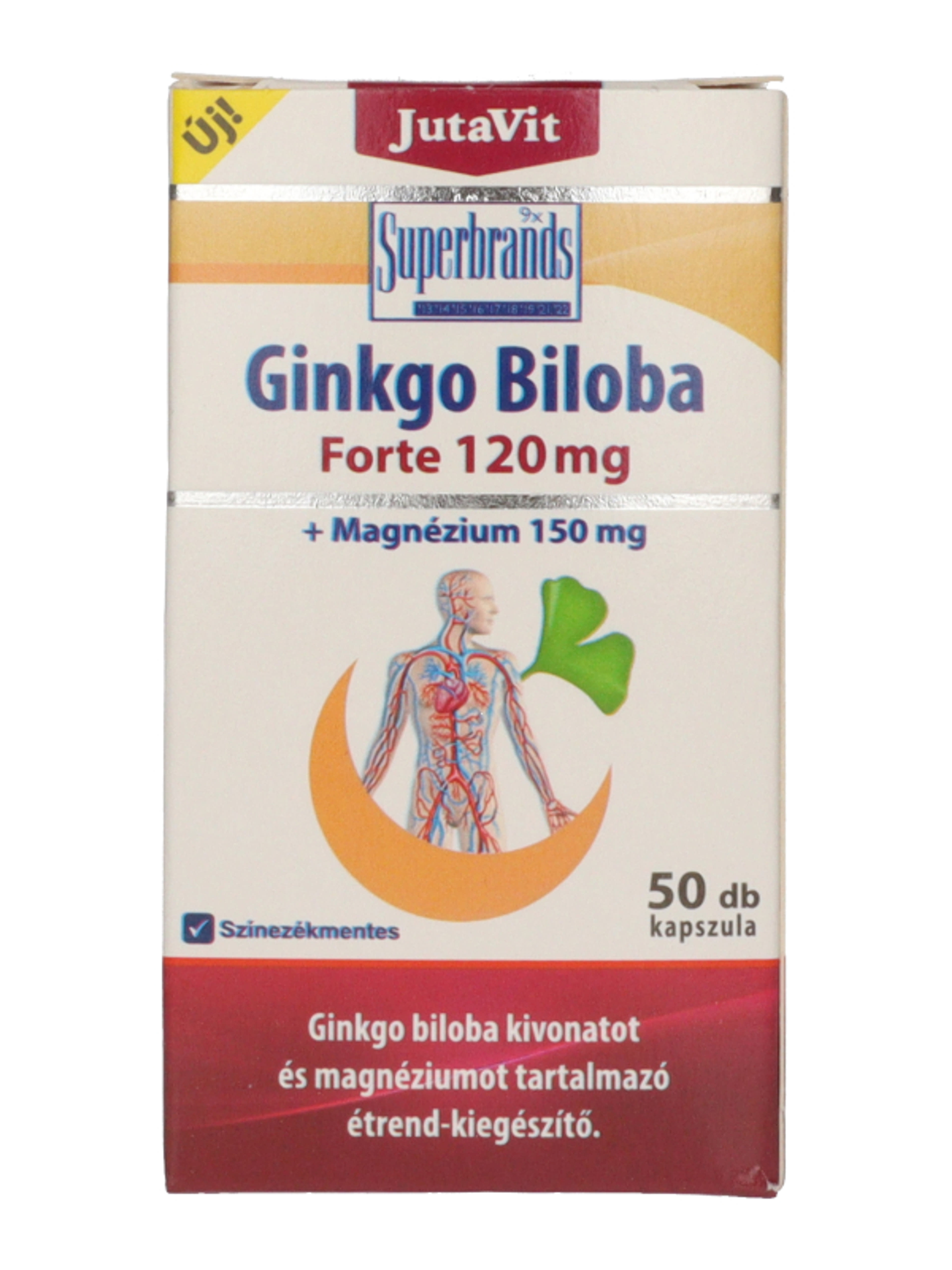 JutaVit Ginkgo Biloba 120 mg + Magnézium 150 mg étrend-kiegészítő - 50 db-3