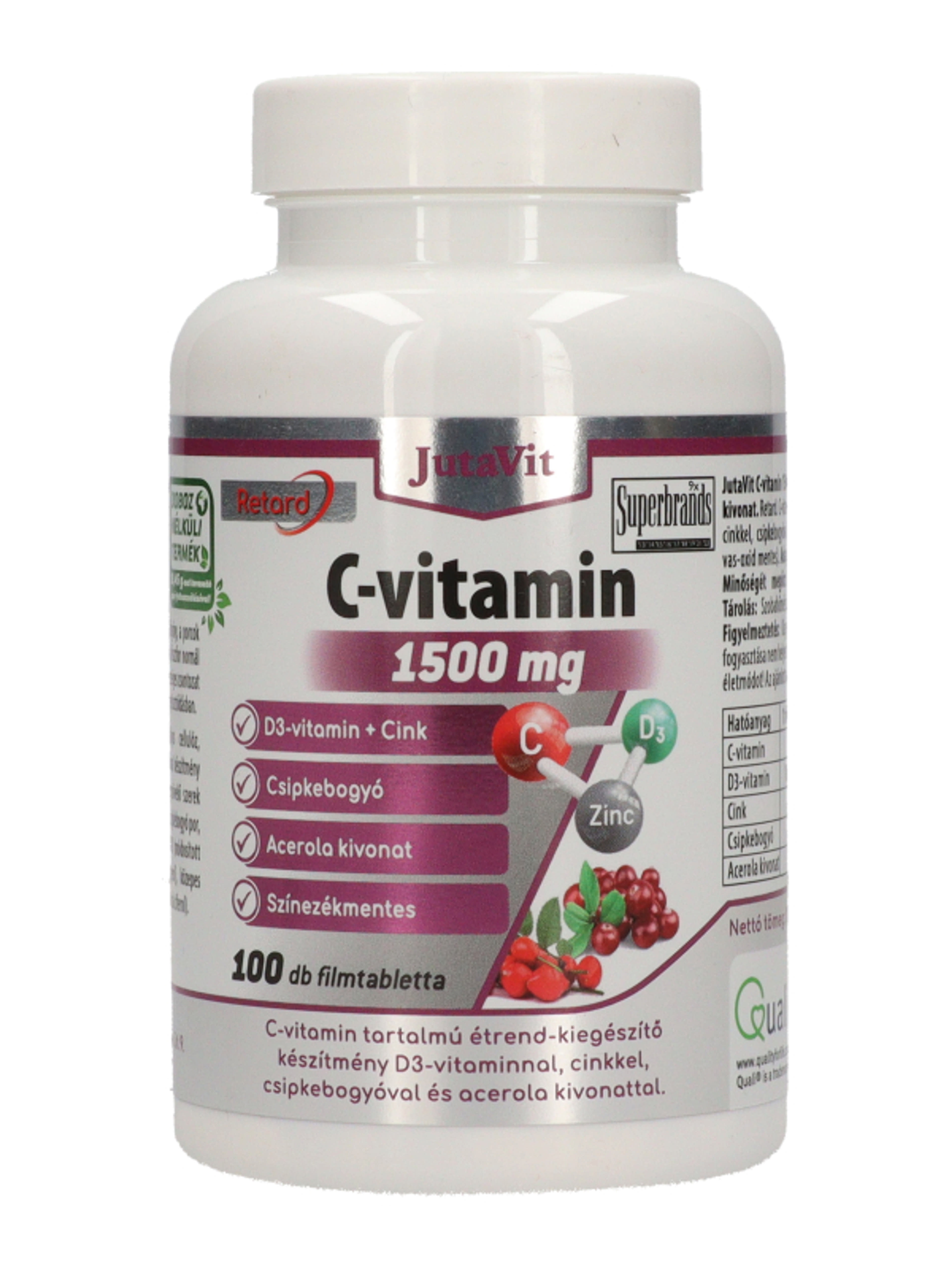 JutaVit C-Vitamin 1500mg Csipkebogyó+ Acerola+D3-Vitamin Filmtabletta - 100 db-3