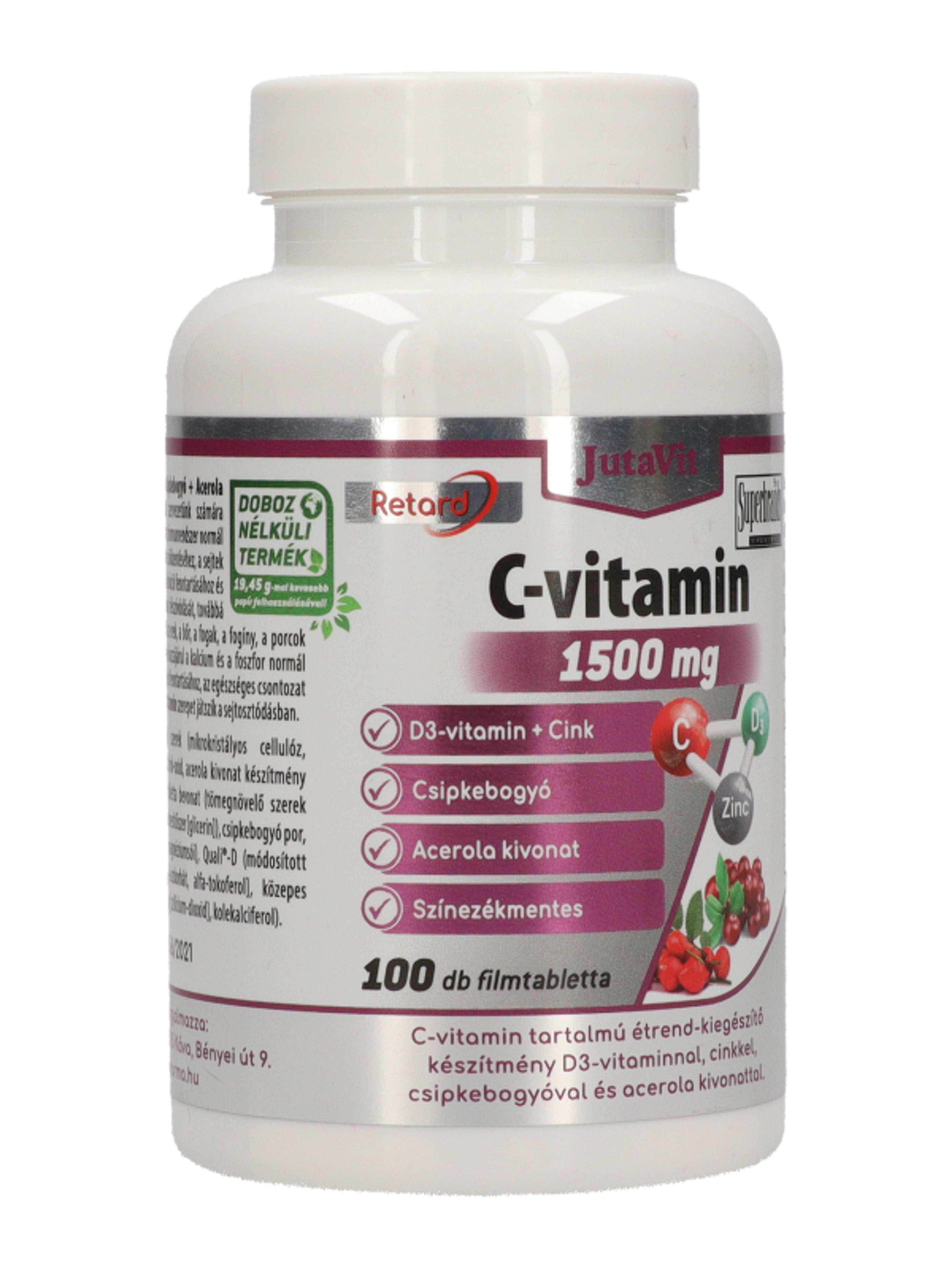 JutaVit C-Vitamin 1500mg Csipkebogyó+ Acerola+D3-Vitamin Filmtabletta - 100 db-5