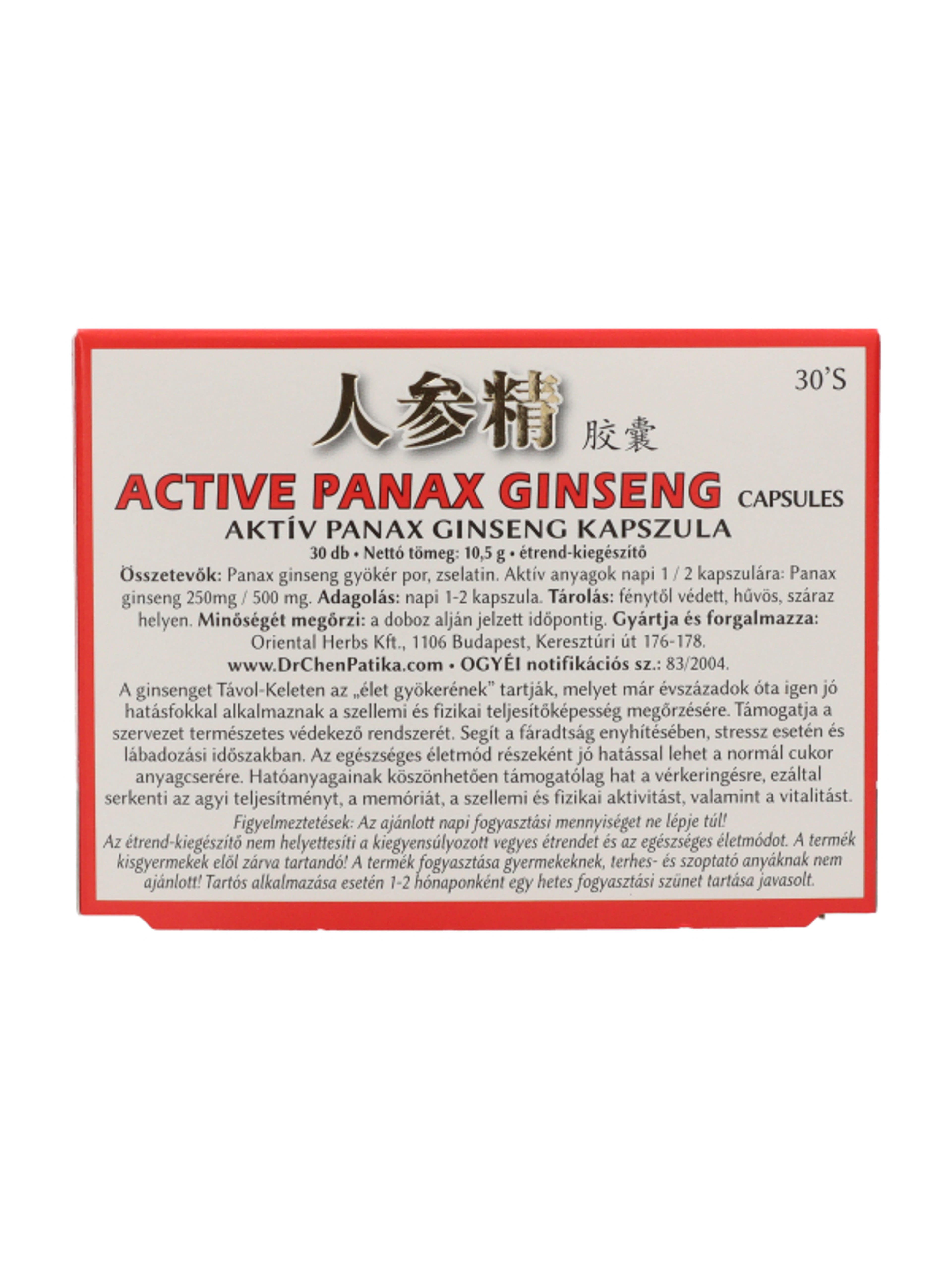 Dr.Chen Patika Aktív Panax Ginseng Kapszula - 30 db-5
