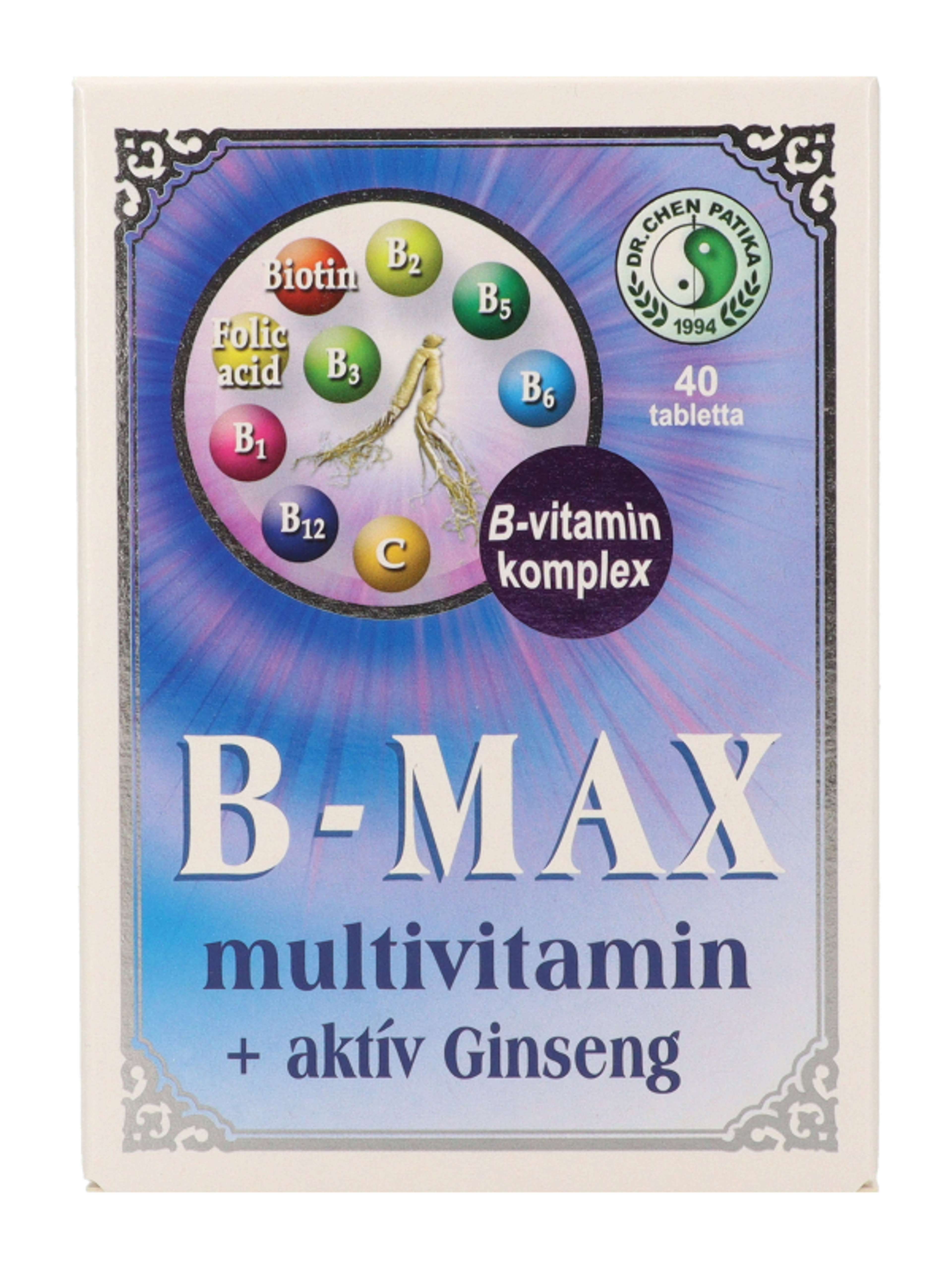 Dr.Chen Patika B-Max Multivitamin+ Aktív Ginseng Tabletta - 40 db-2