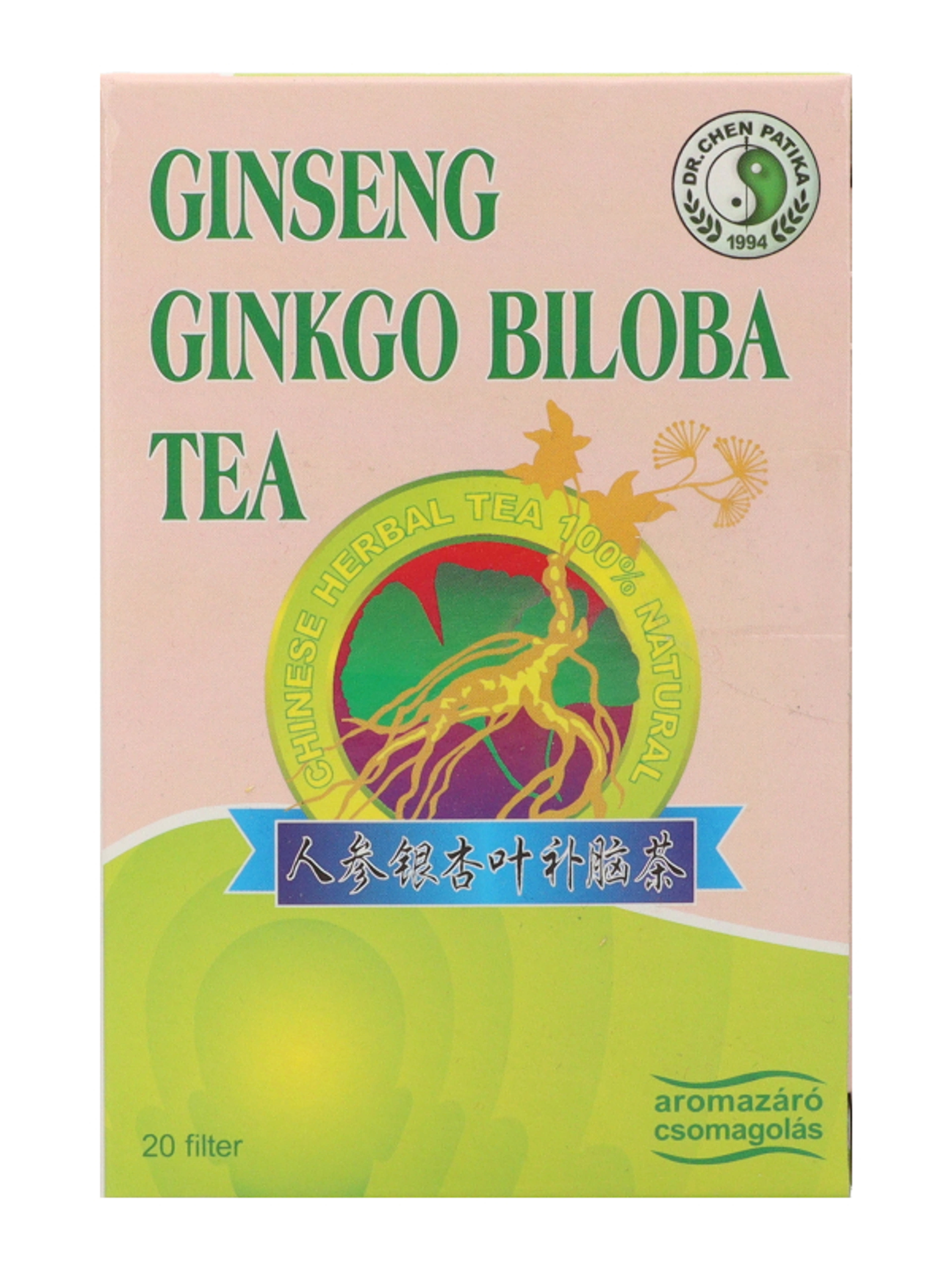 Dr. Chen Patika Ginseng, Ginkgo Biloba zöld tea - 60 g-3