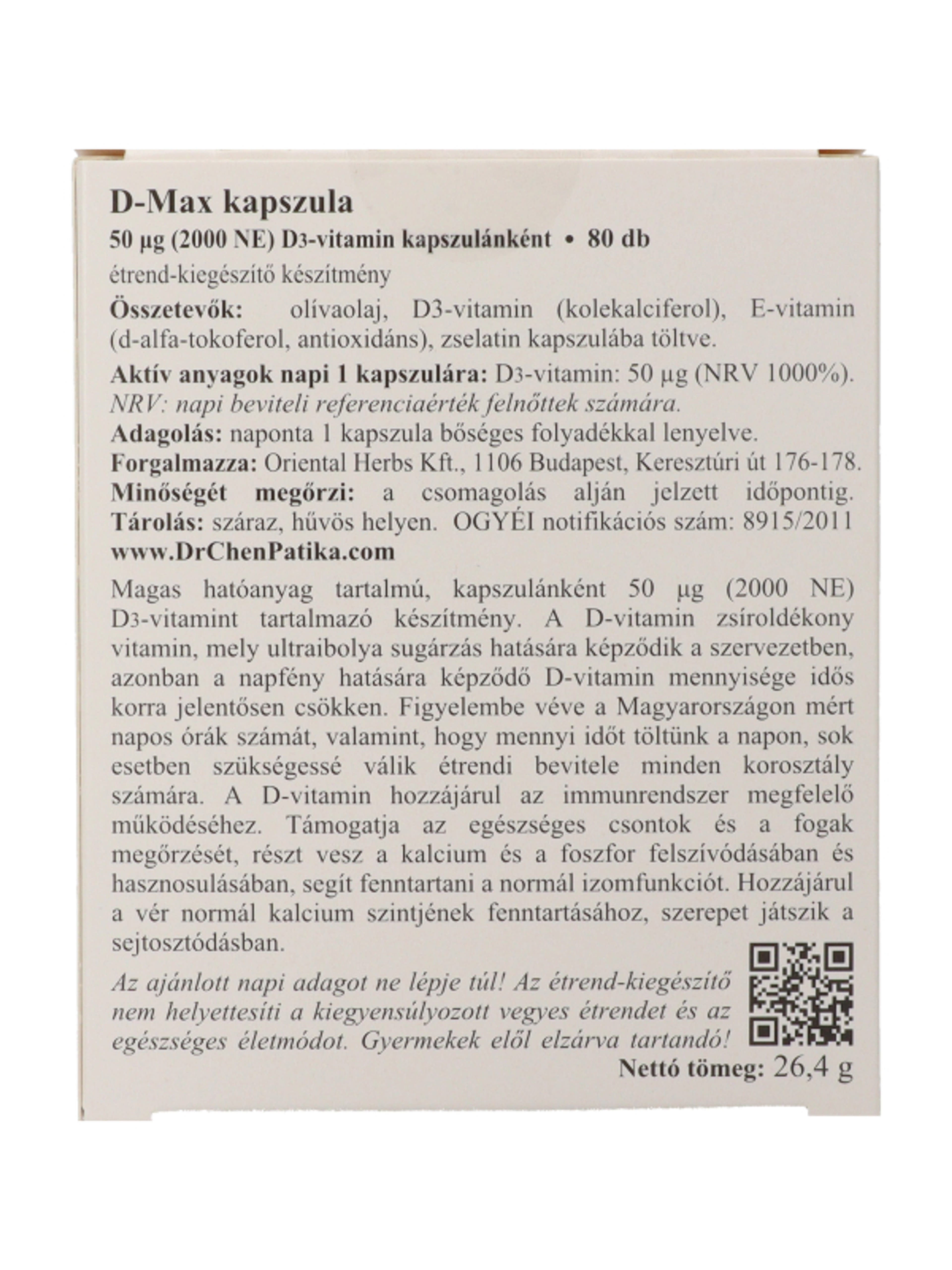Dr.Chen Patika D-max D3 vitamin kapszula - 80 db-4