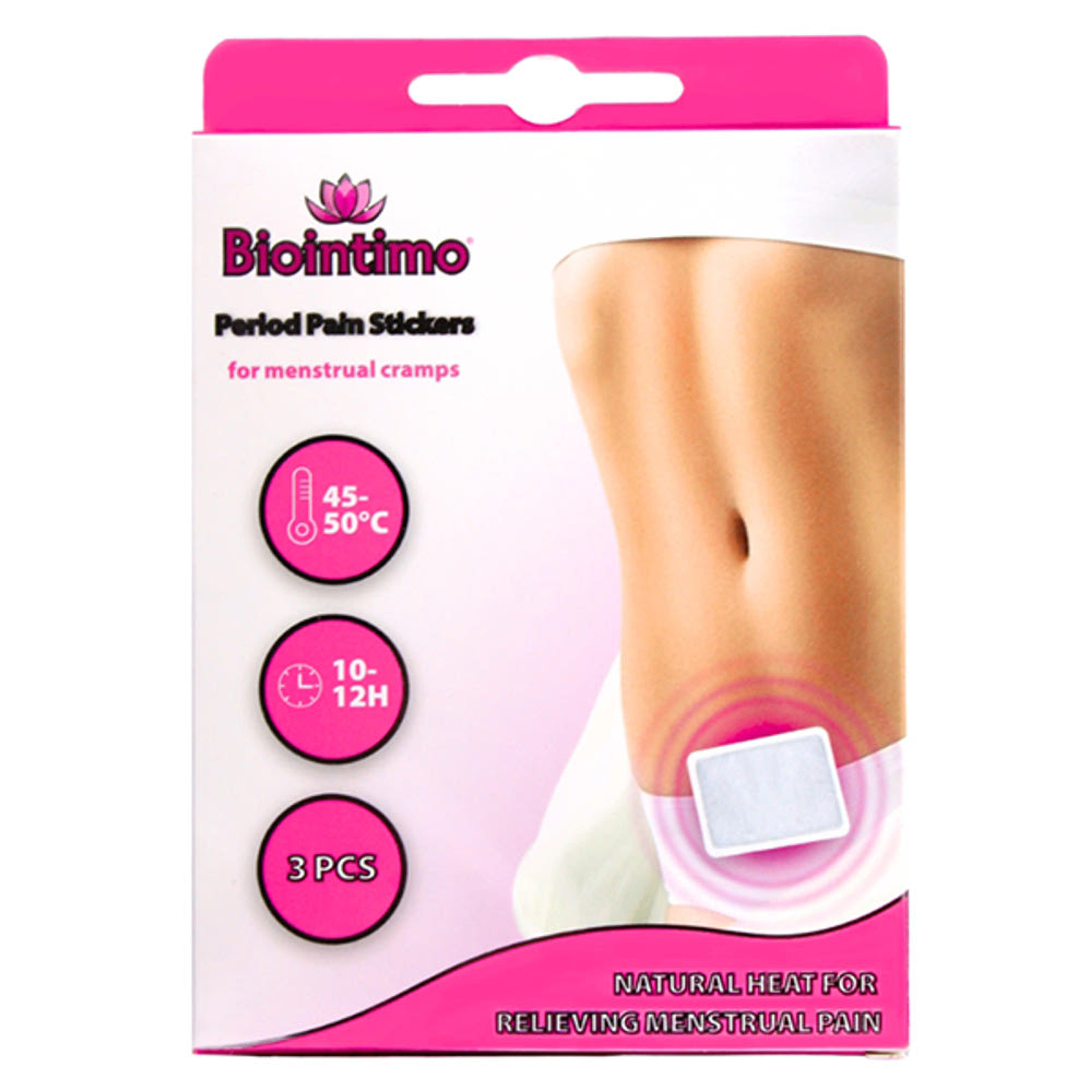 Biointimo menstruációs fájdalomcsillapító tapasz - 3 db