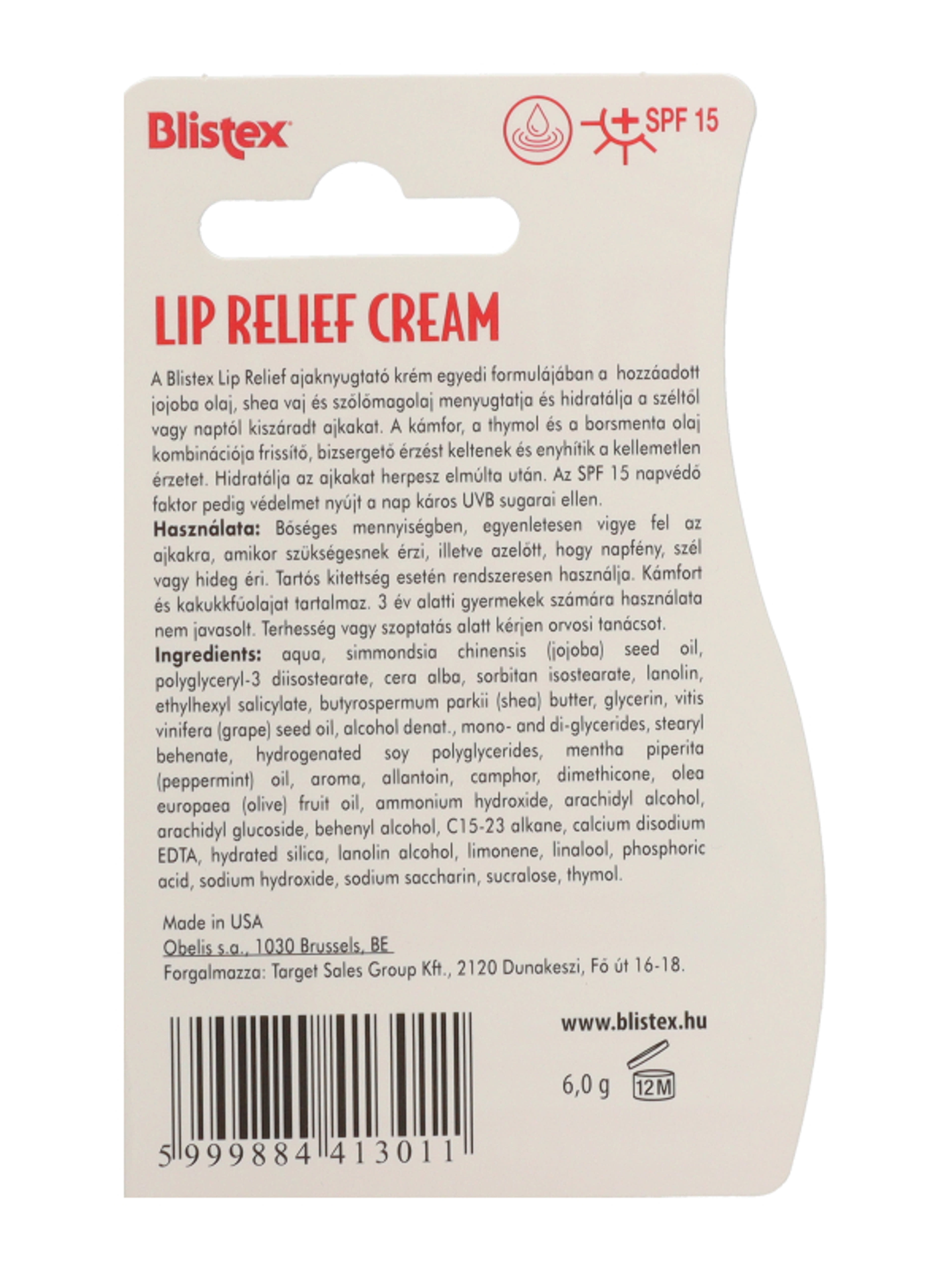 Blistex Lip Relief ajaknyugtató krém - 6 g-4