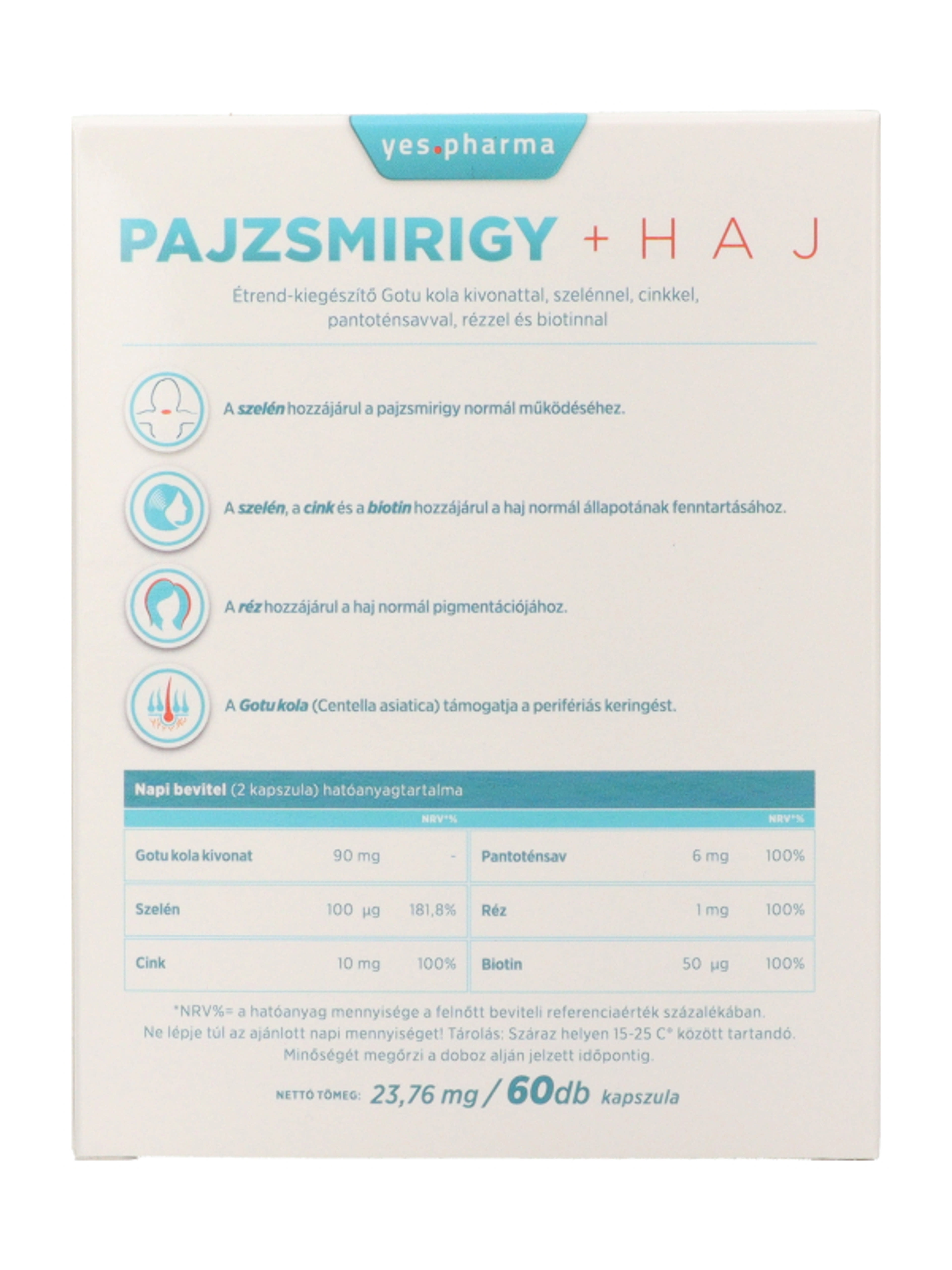 Yes Pharma Pajzsmirigy+ Haj Kapszula - 60 db-4