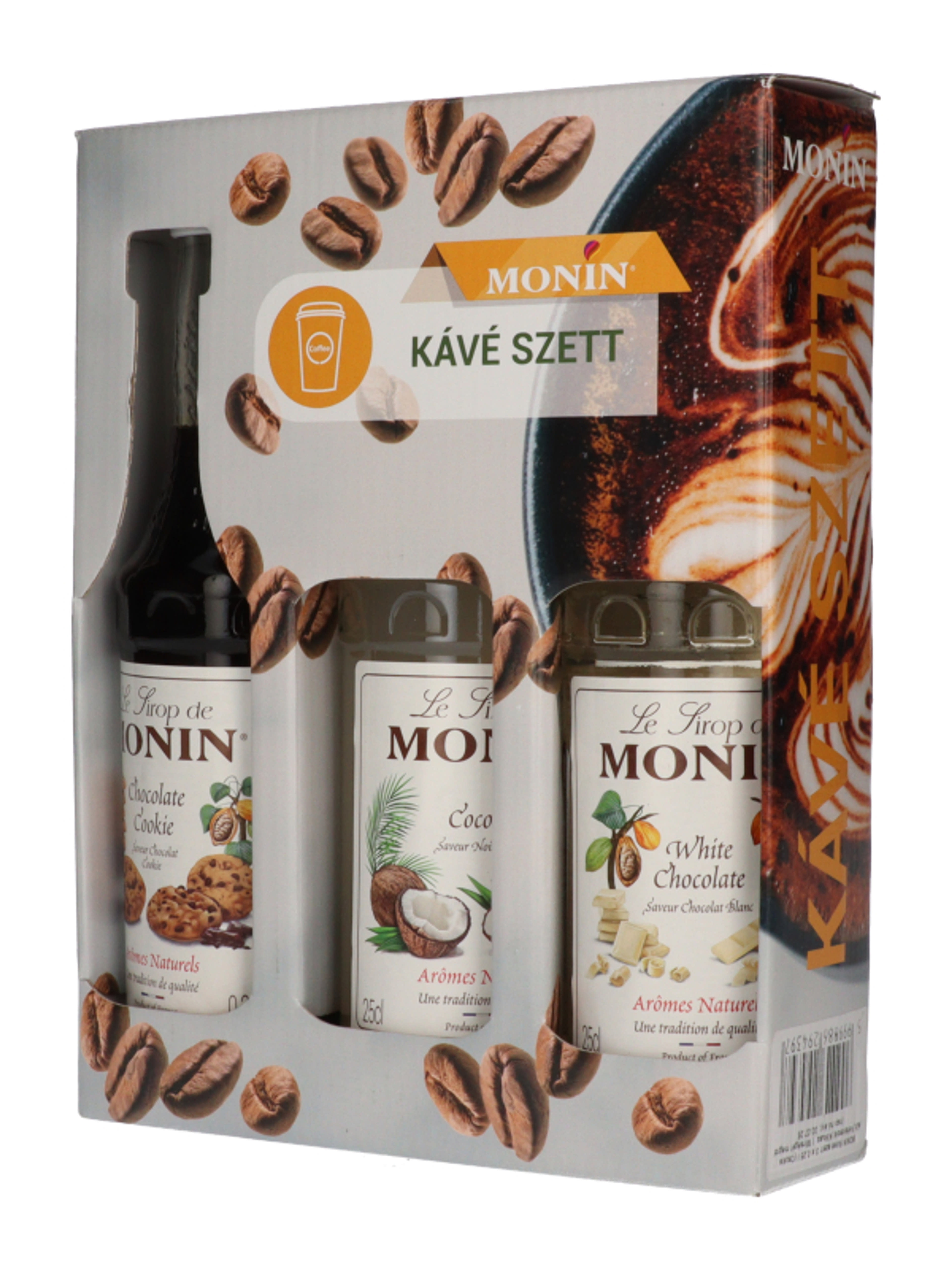 Monin kávészirup szett csokis süti, fehércsoki és kókusz 3x250 ml - 750 ml-2