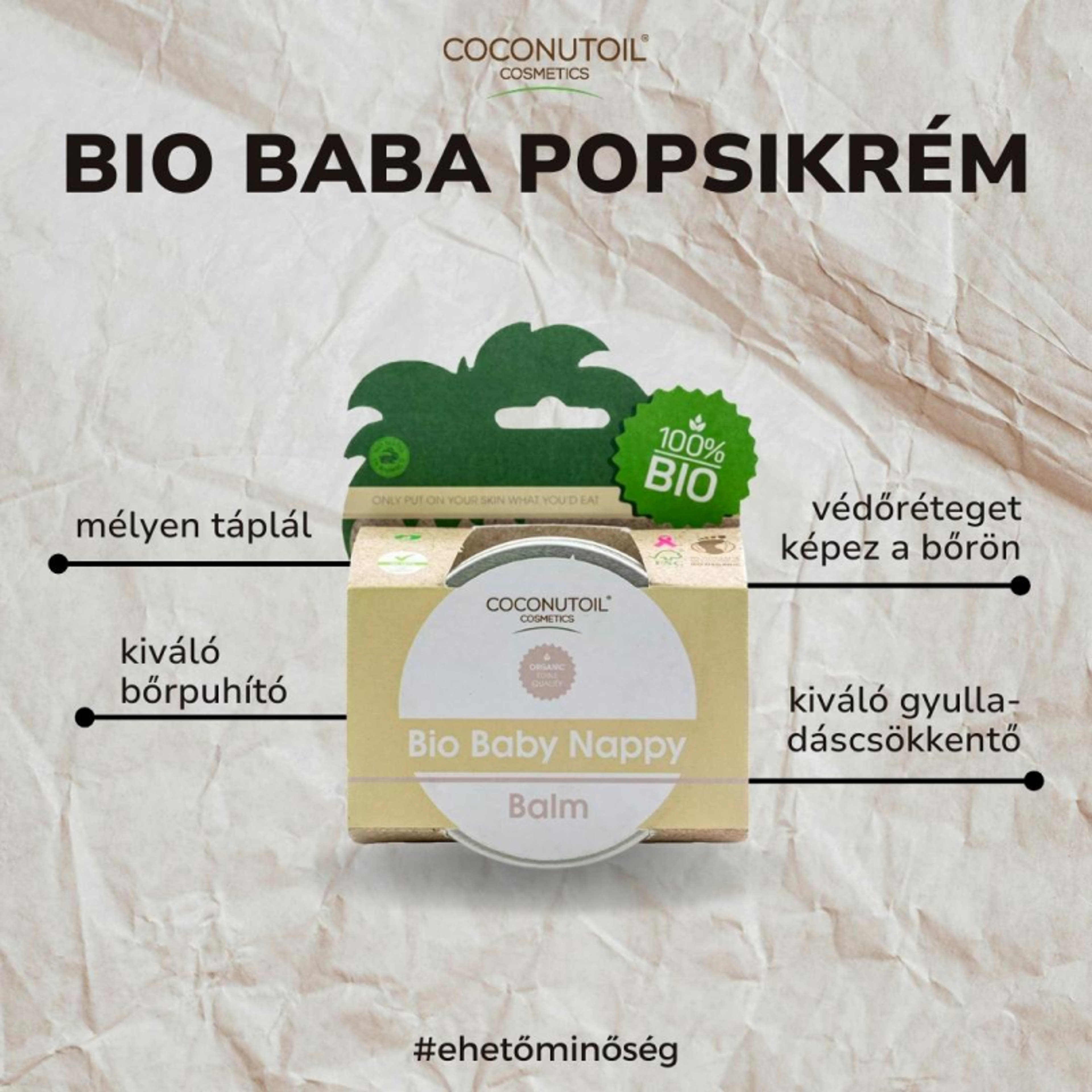 Coconutoil Cosmetics Bio baba popsikrém - 80 ml-3