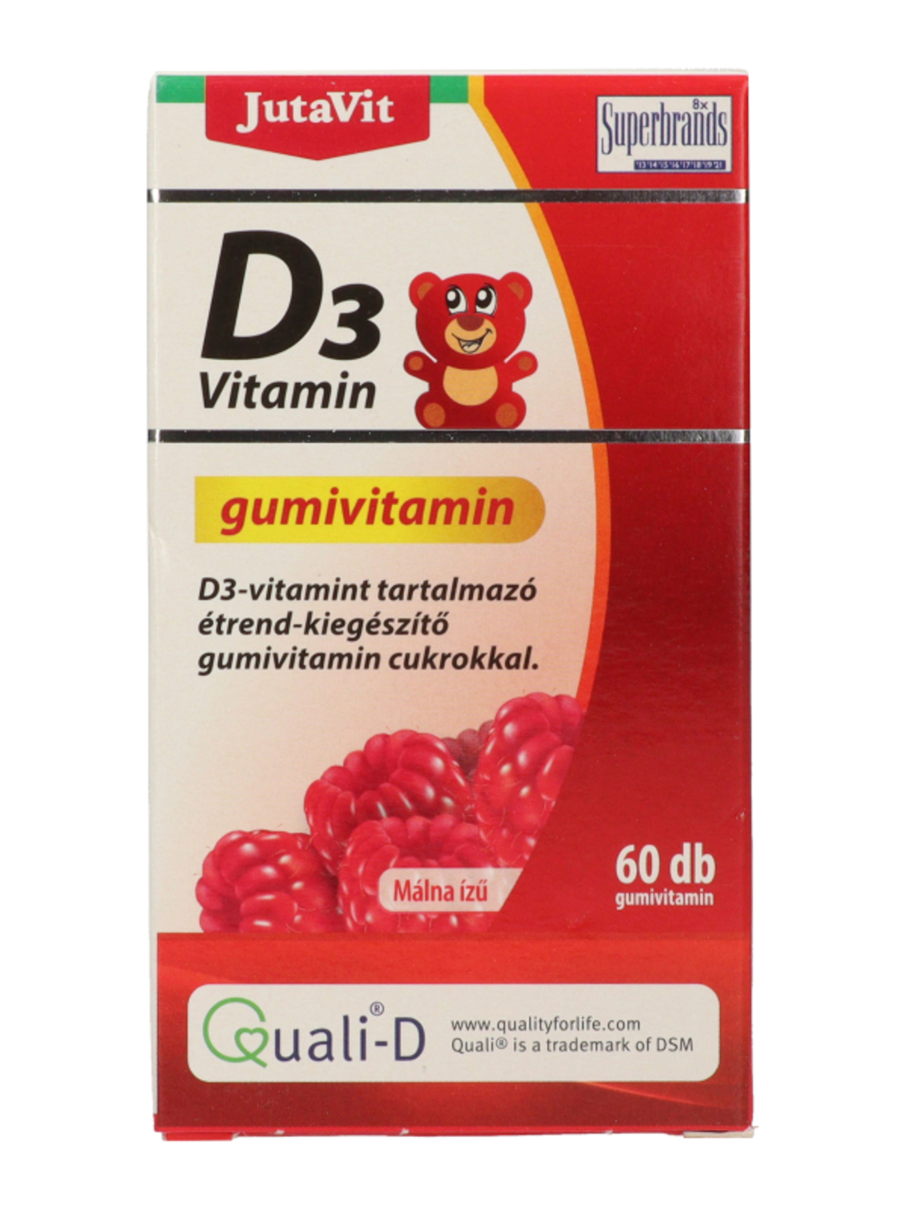 Jutavit D3-vitamin gumivitamin málna - 60 db-2