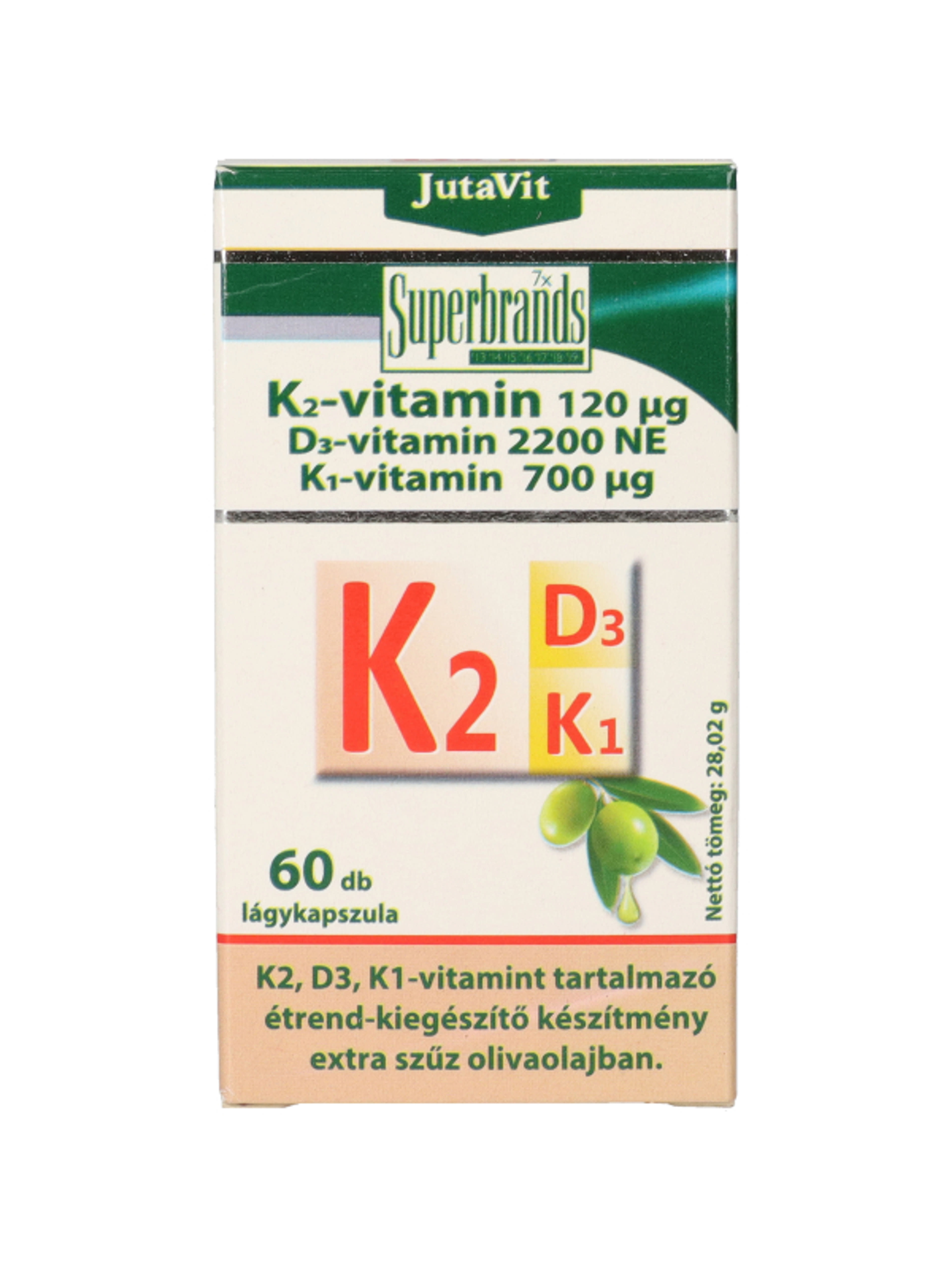 Jutavit K2 + D3 + K1 vitamin lágykapszula - 60 db