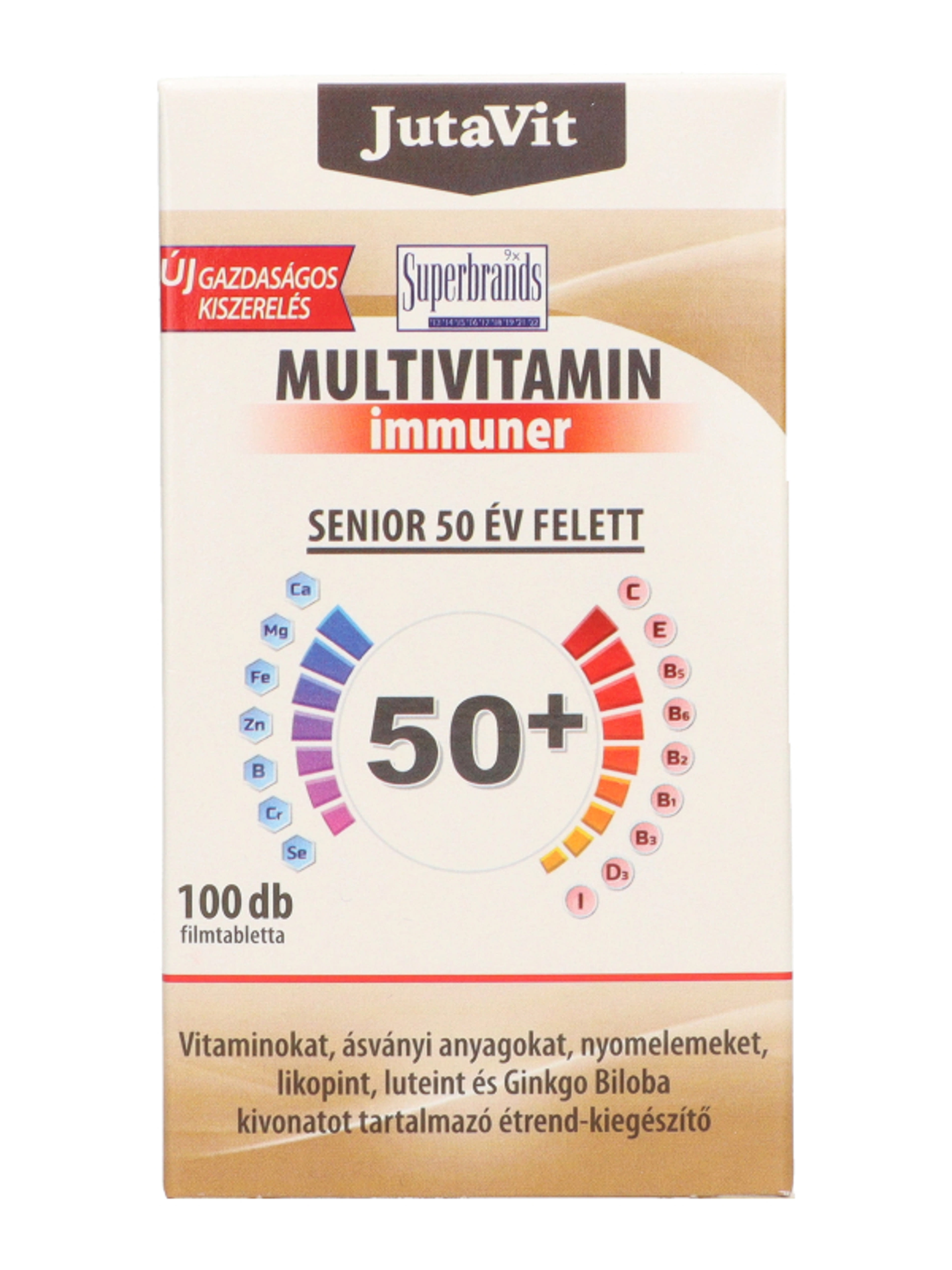 Jutavit multivitamin immunerősítő senior 50 év felett 100 db
