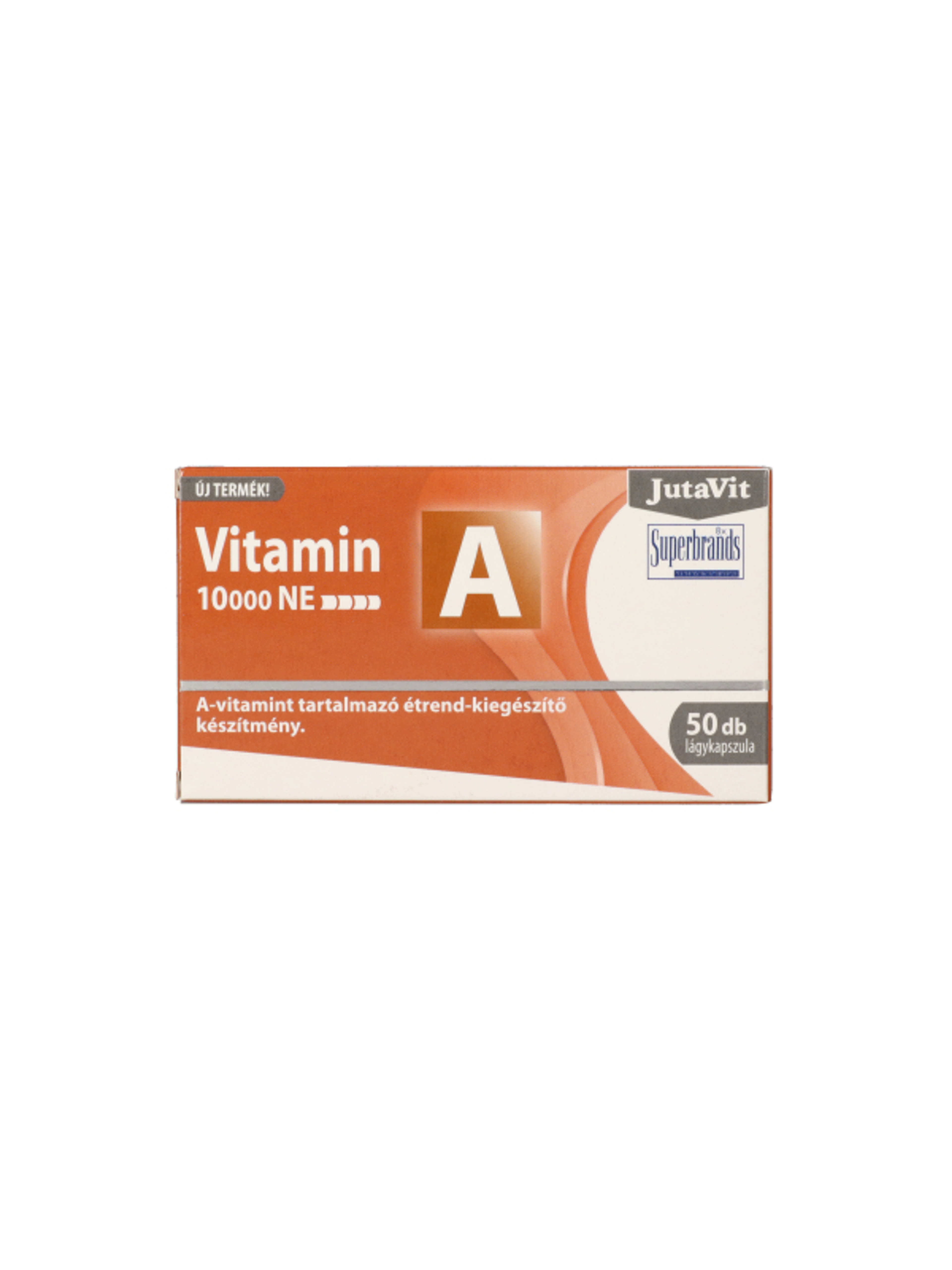 JutaVit A-vitamin, 10000 NE, étrend-kiegészítő lágykapszula - 50 db