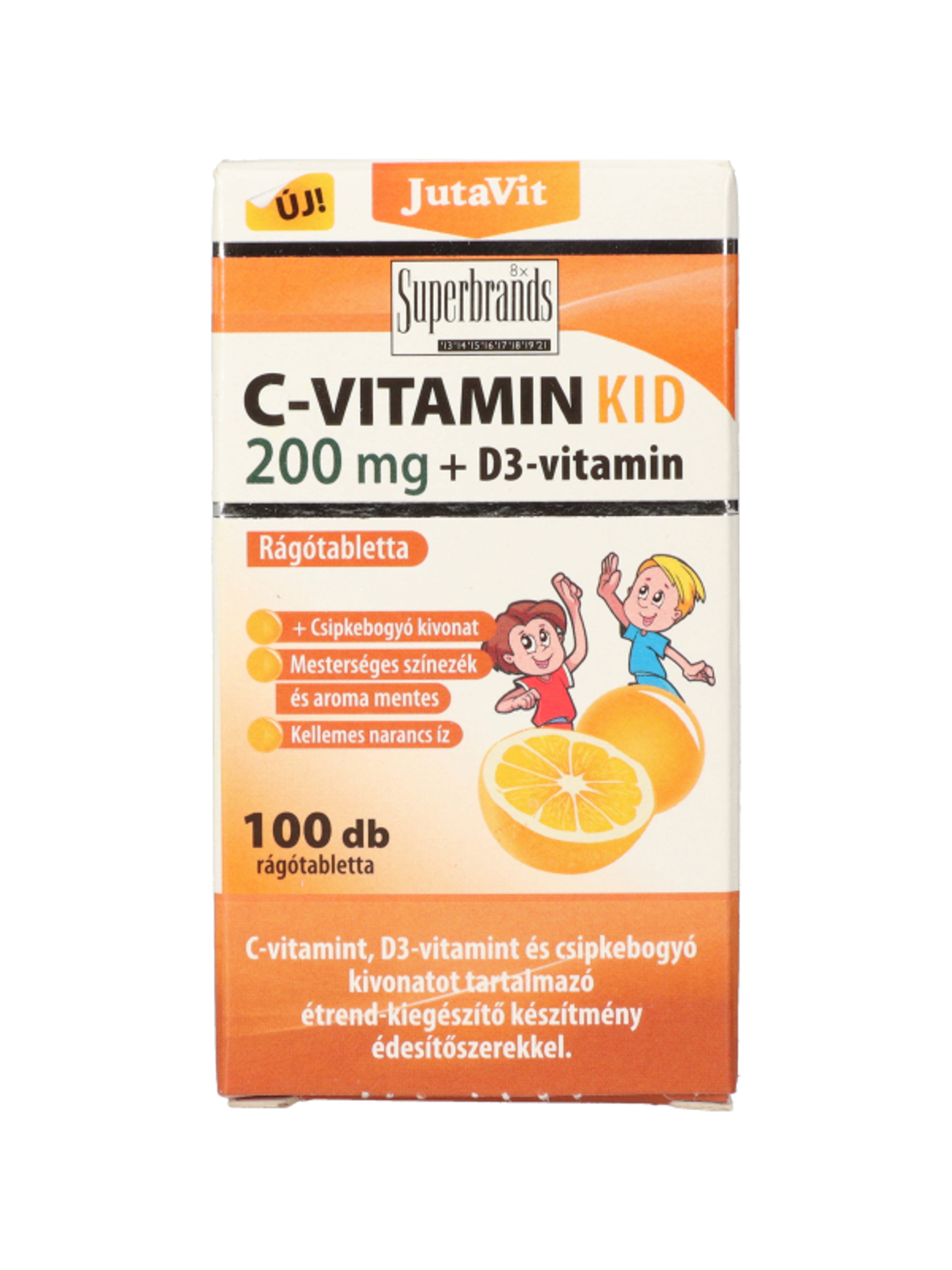 JutaVit Kid C-vitamin rágótabletta, narancs ízű - 100 db