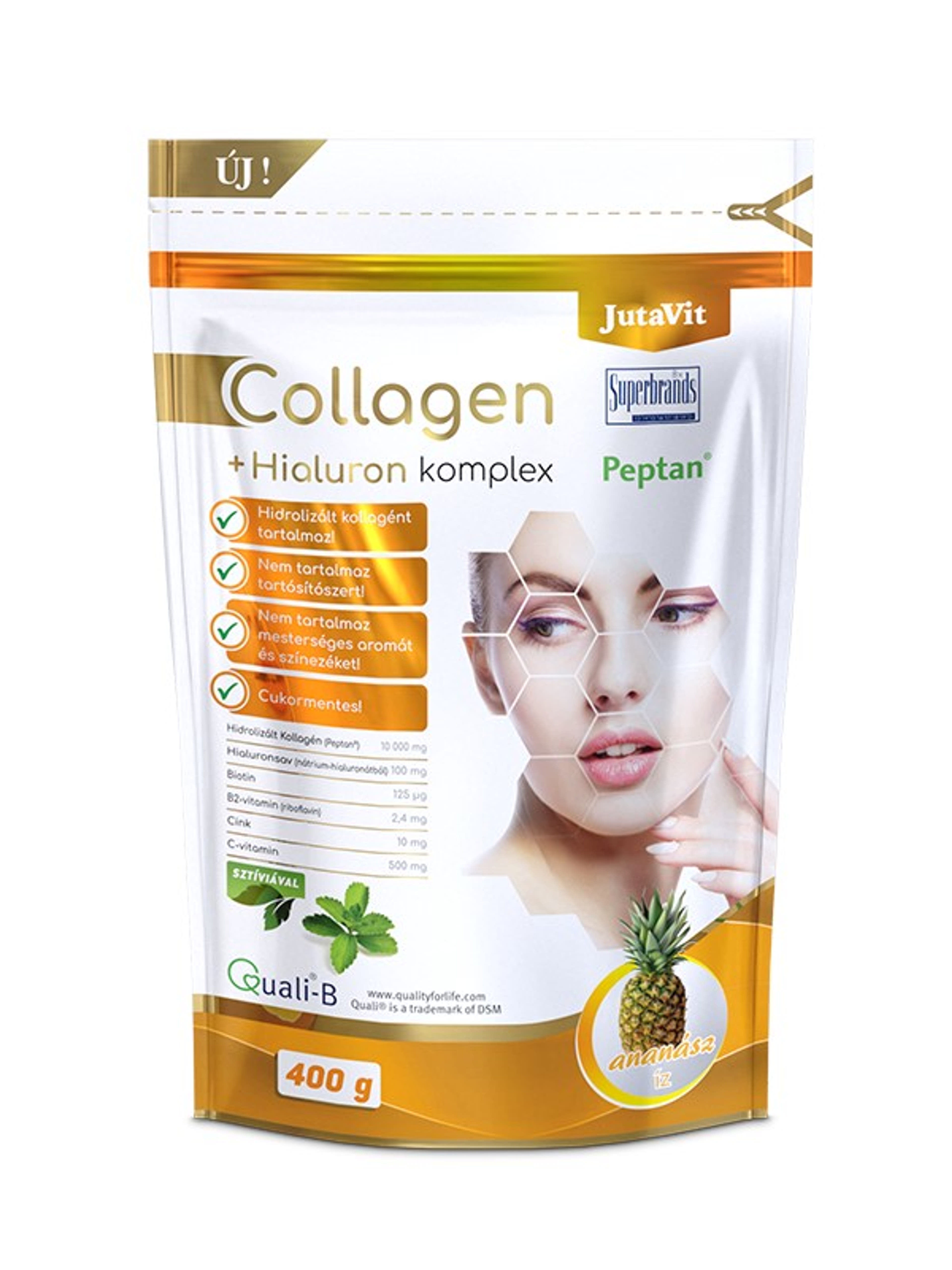 JutaVit Collagen +Hialuron Komplex , ananász - 400g