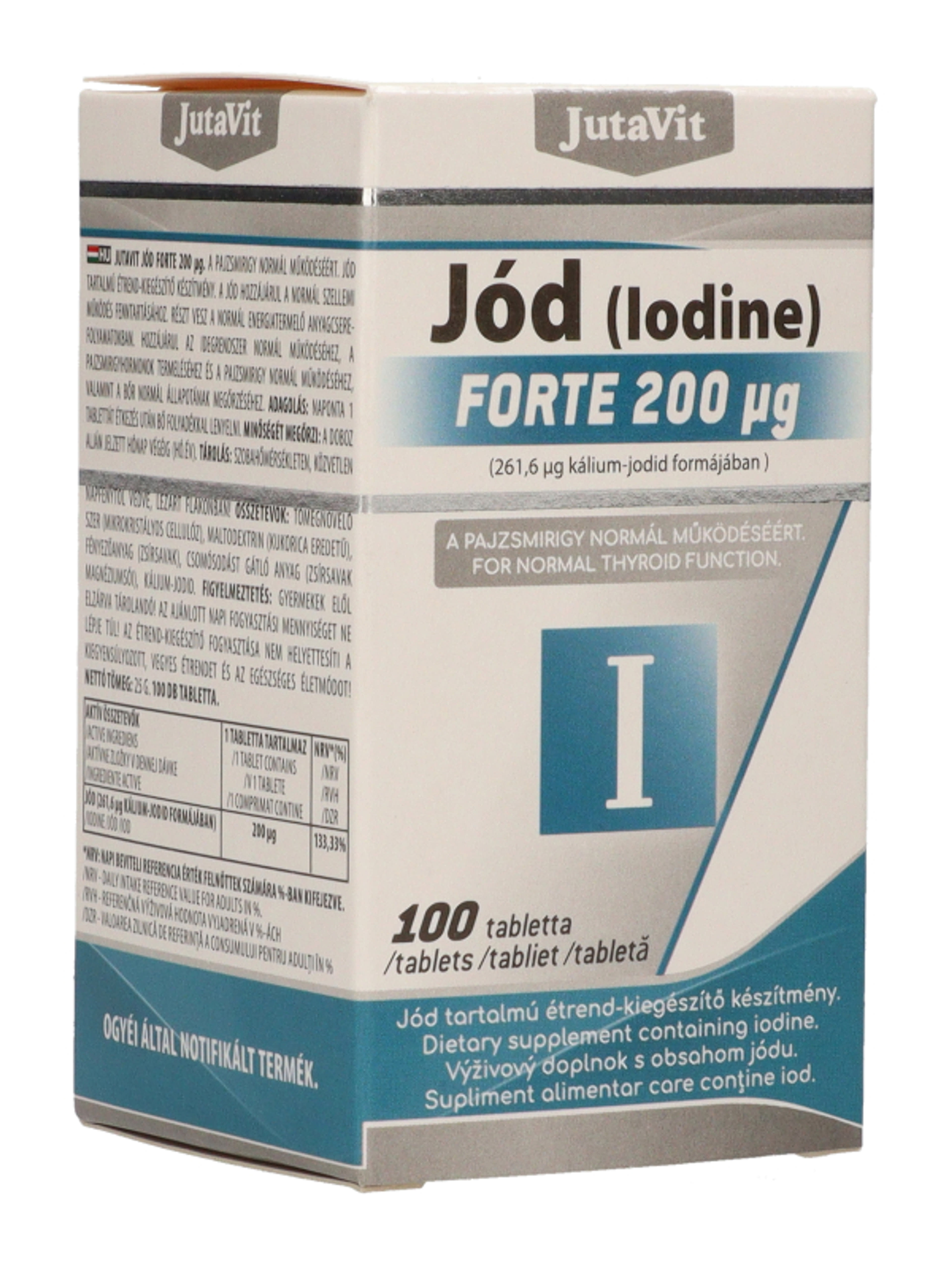 JutaVit Jód Forte étrend-kiegészítő tabletta - 100 db-5