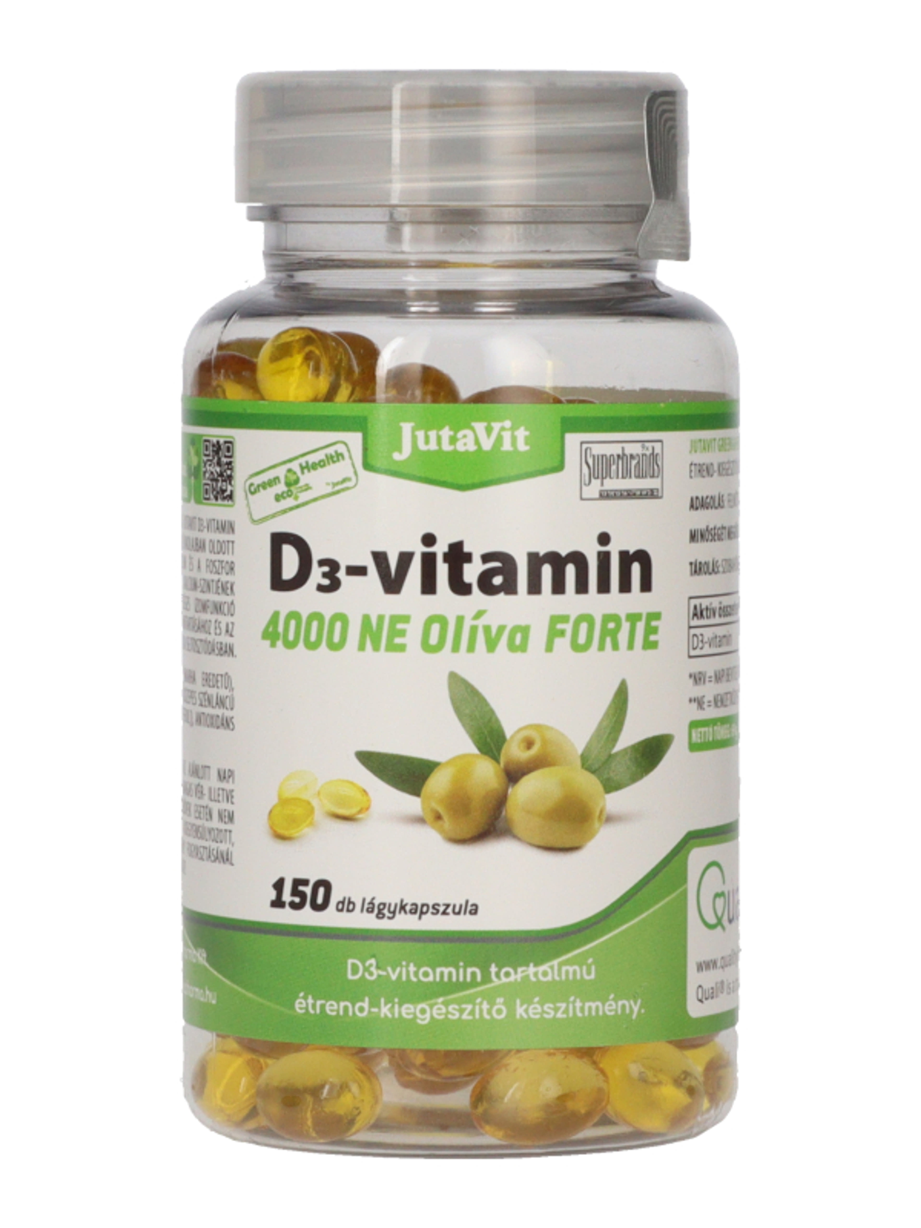 Jutavit Green & Health D3-vitamin 4000 NE Olíva Forte étrend-kiegészítő lágykapszula - 150 db-2