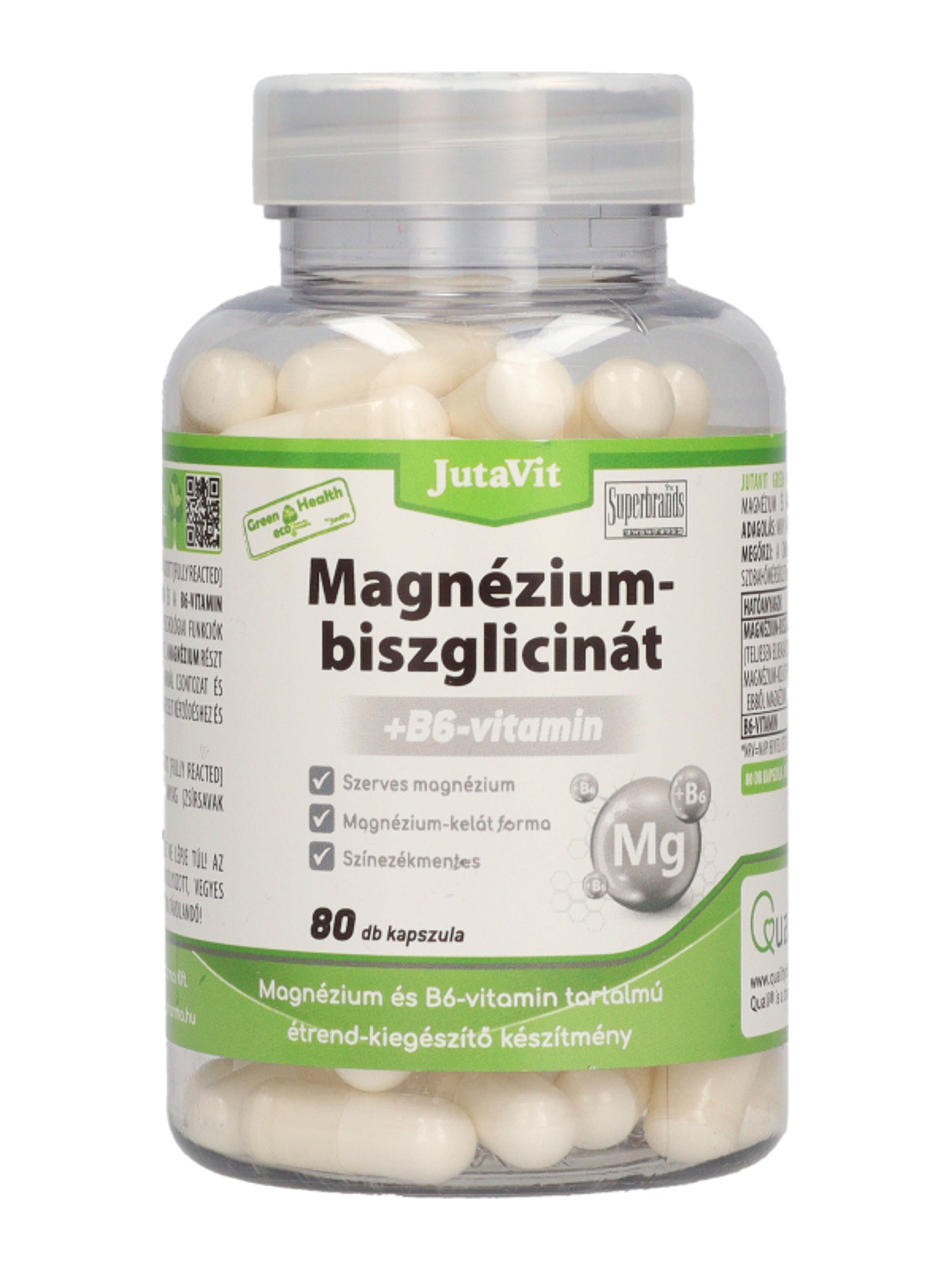 JutaVit Green&Health Magnézium-biszglicinát + B6-vitamin kapszula - 80 db