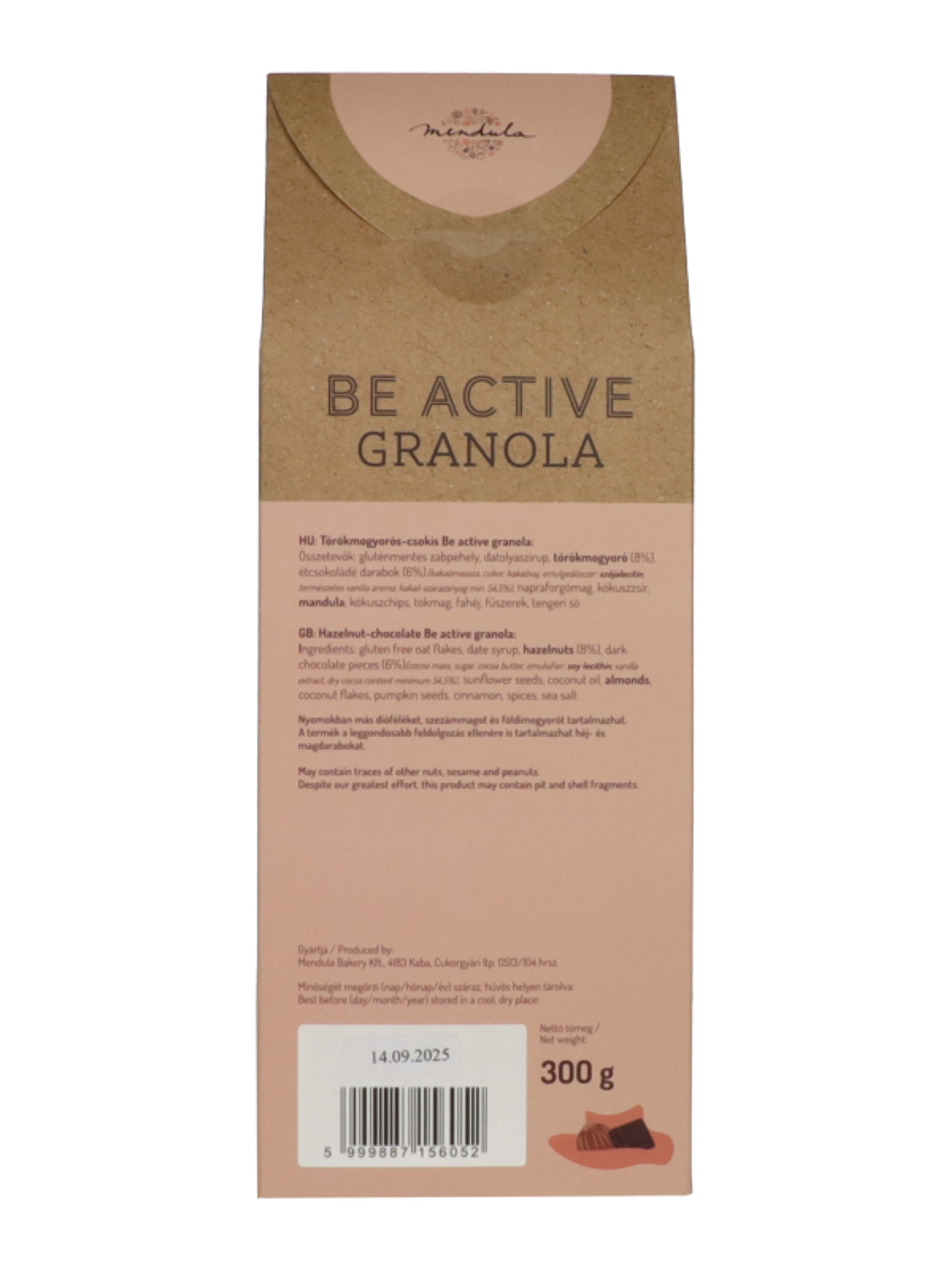 Mendula törökmogyorós-csokis granola - 300 g-2