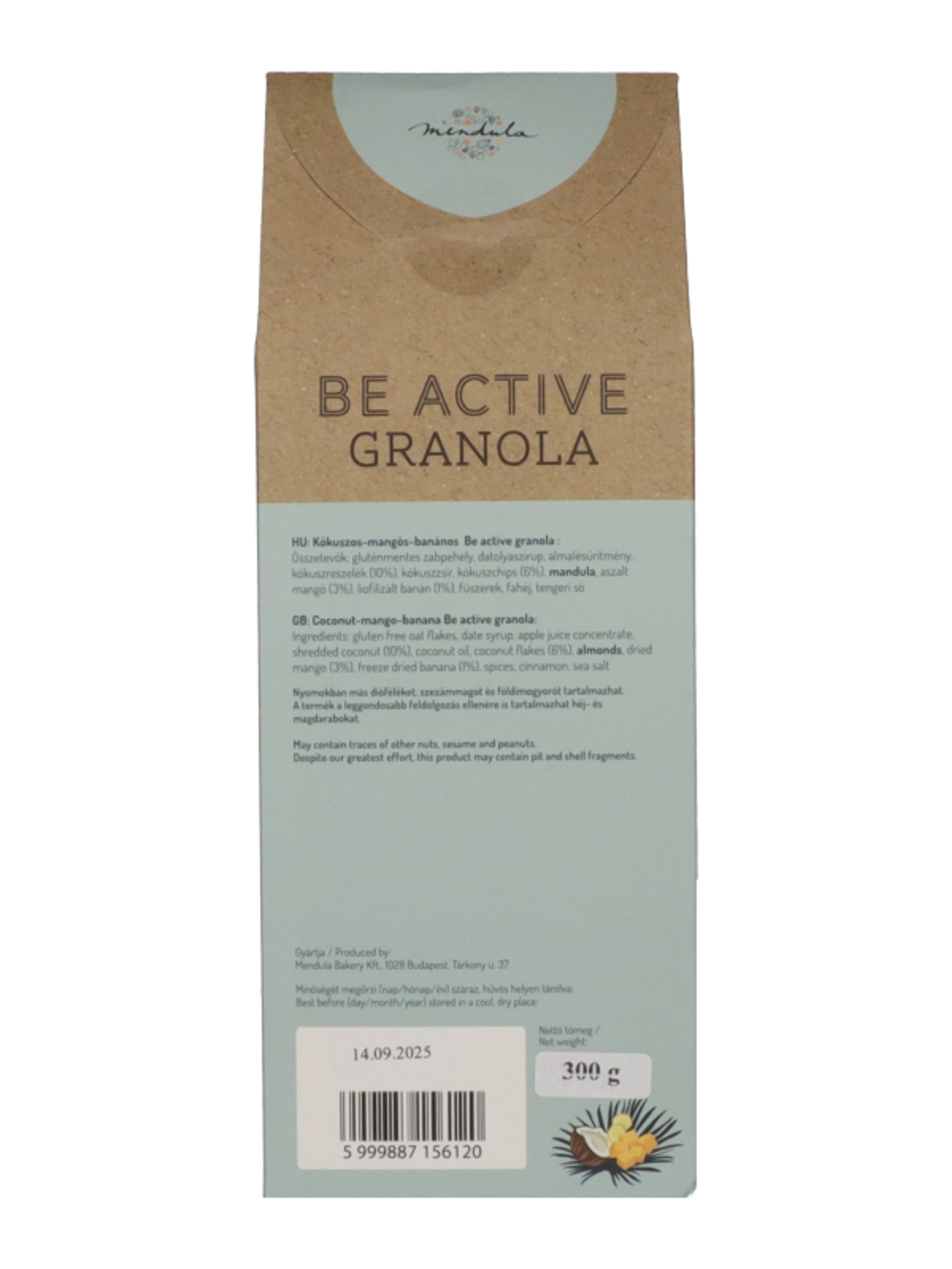 Mendula kókuszos-mangós-banános granola - 300 g-2