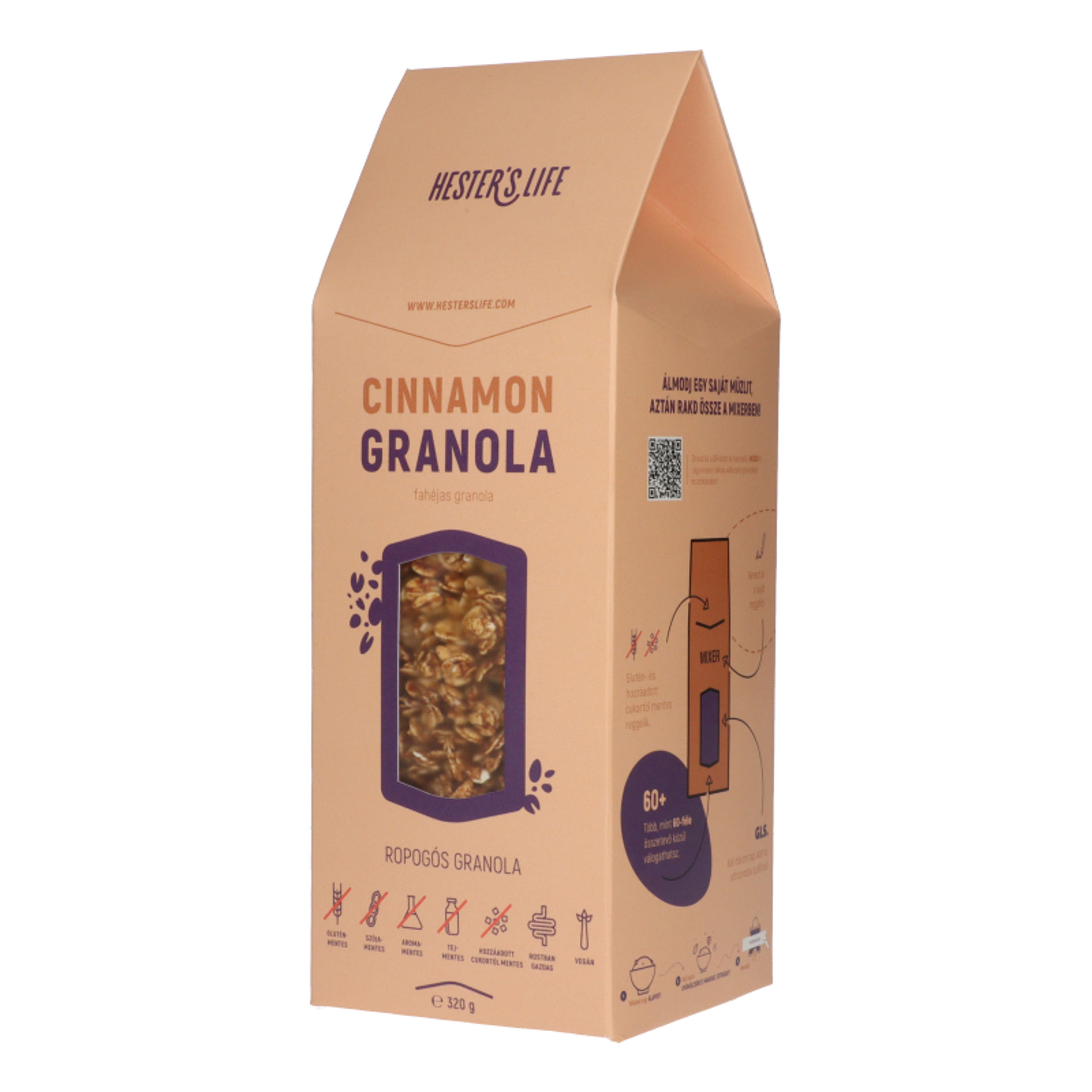 Hesters Life fahéjas granola - 320 g-2