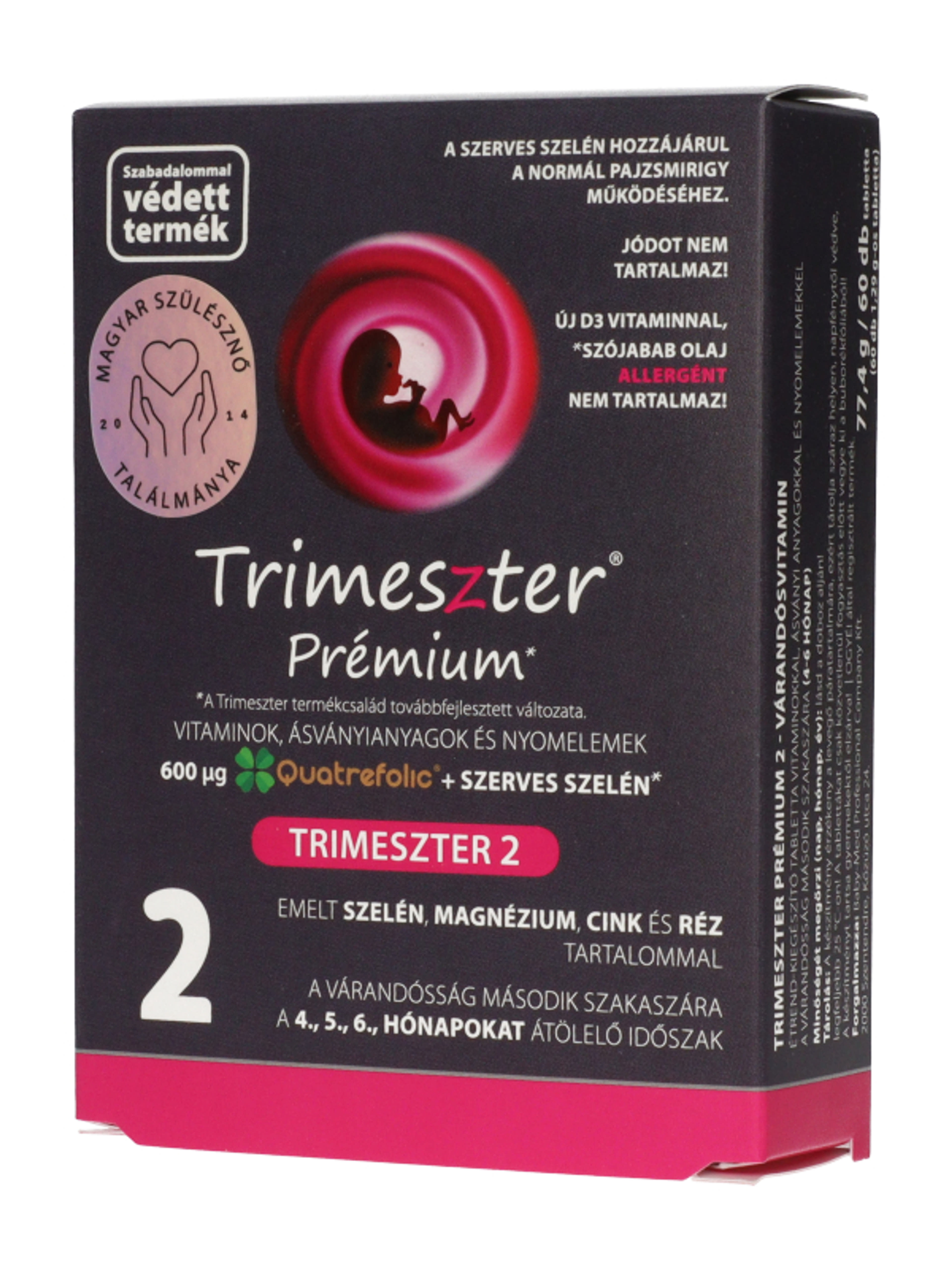 Trimeszter Premium 2 várandós vitamin 4-6 hónap - 60 db-2