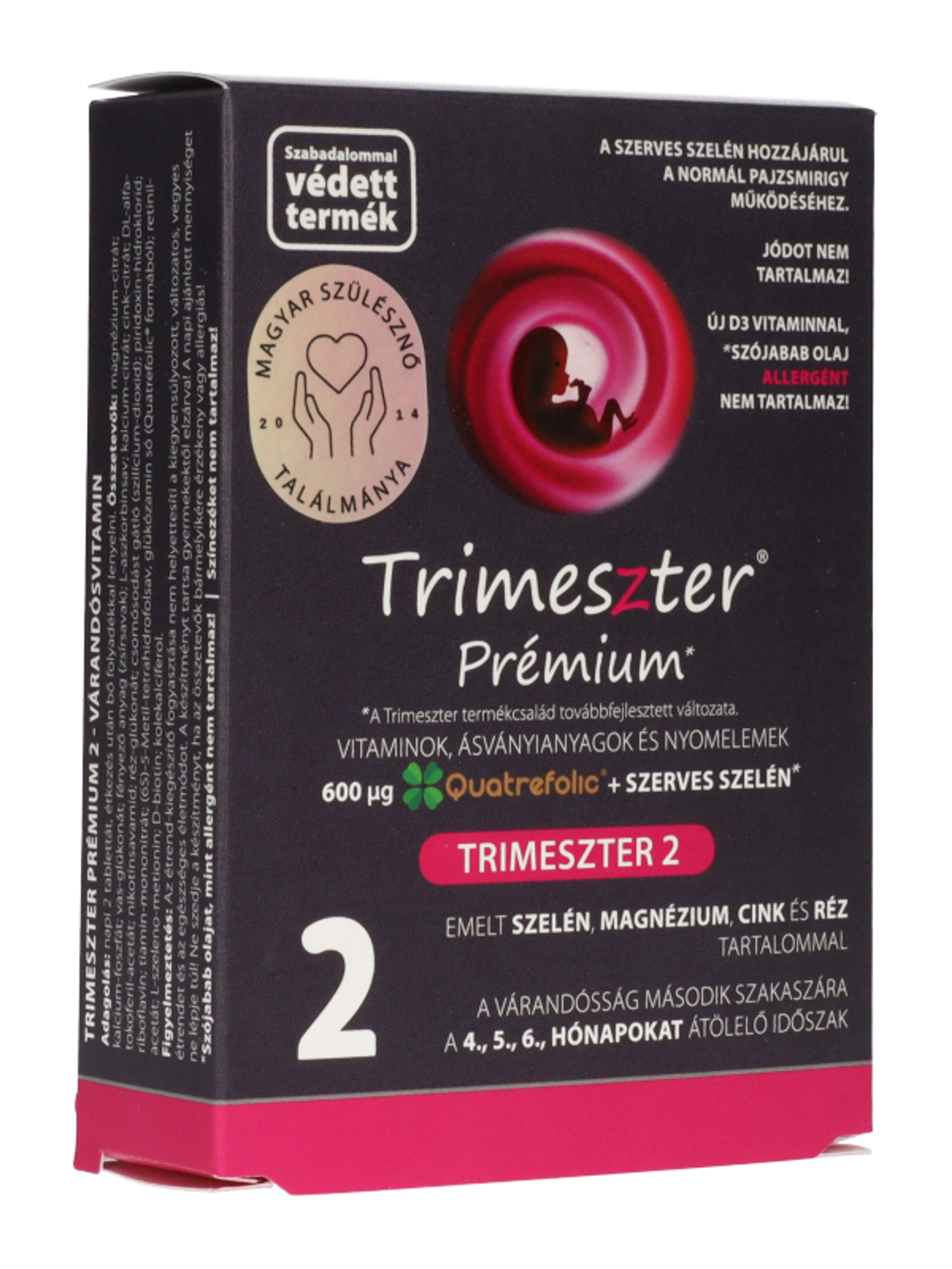 Trimeszter Premium 2 várandós vitamin 4-6 hónap - 60 db-4