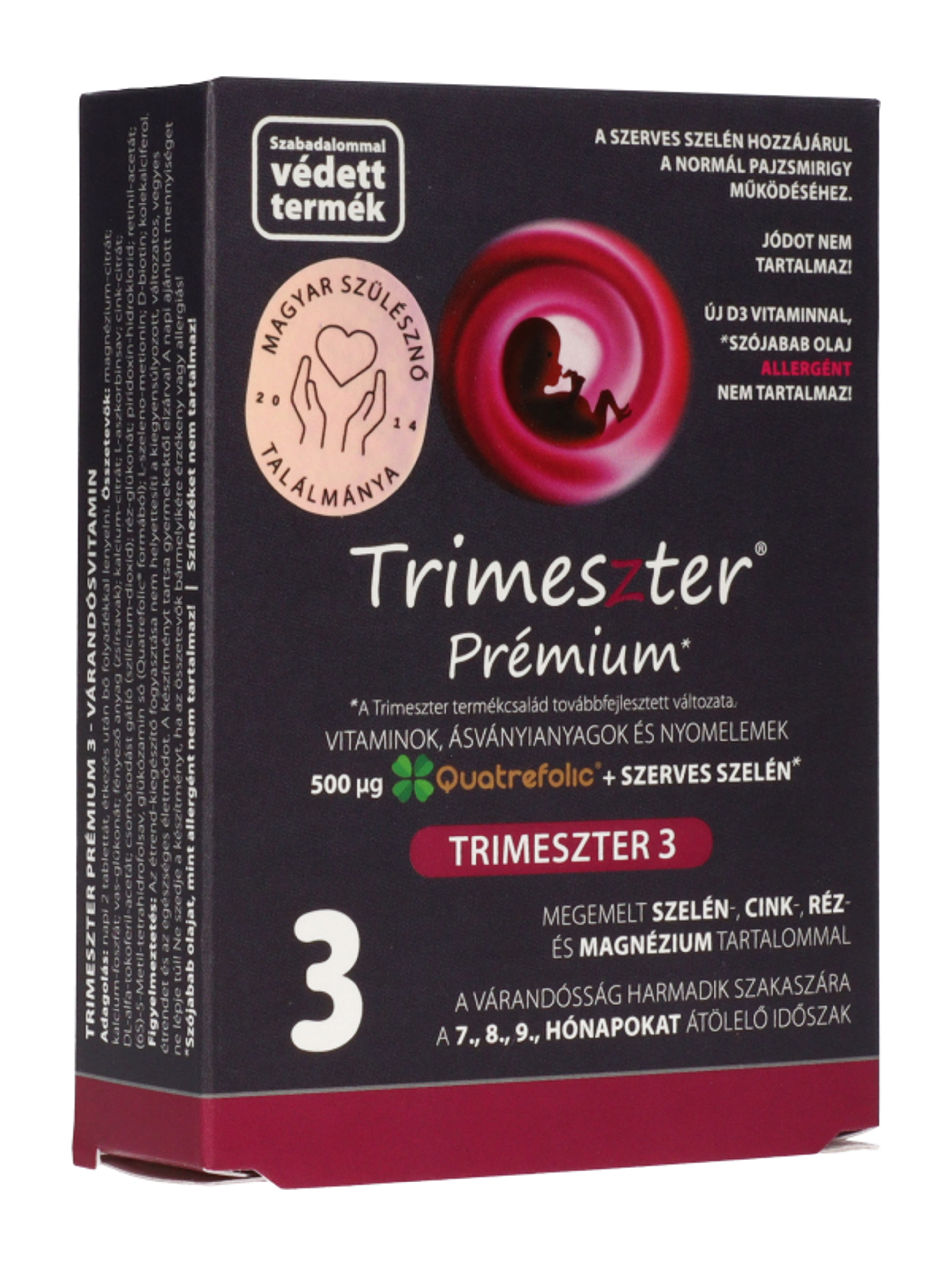 Trimeszter Premium 3 várandós vitamin 7-9hónap - 60 db-4