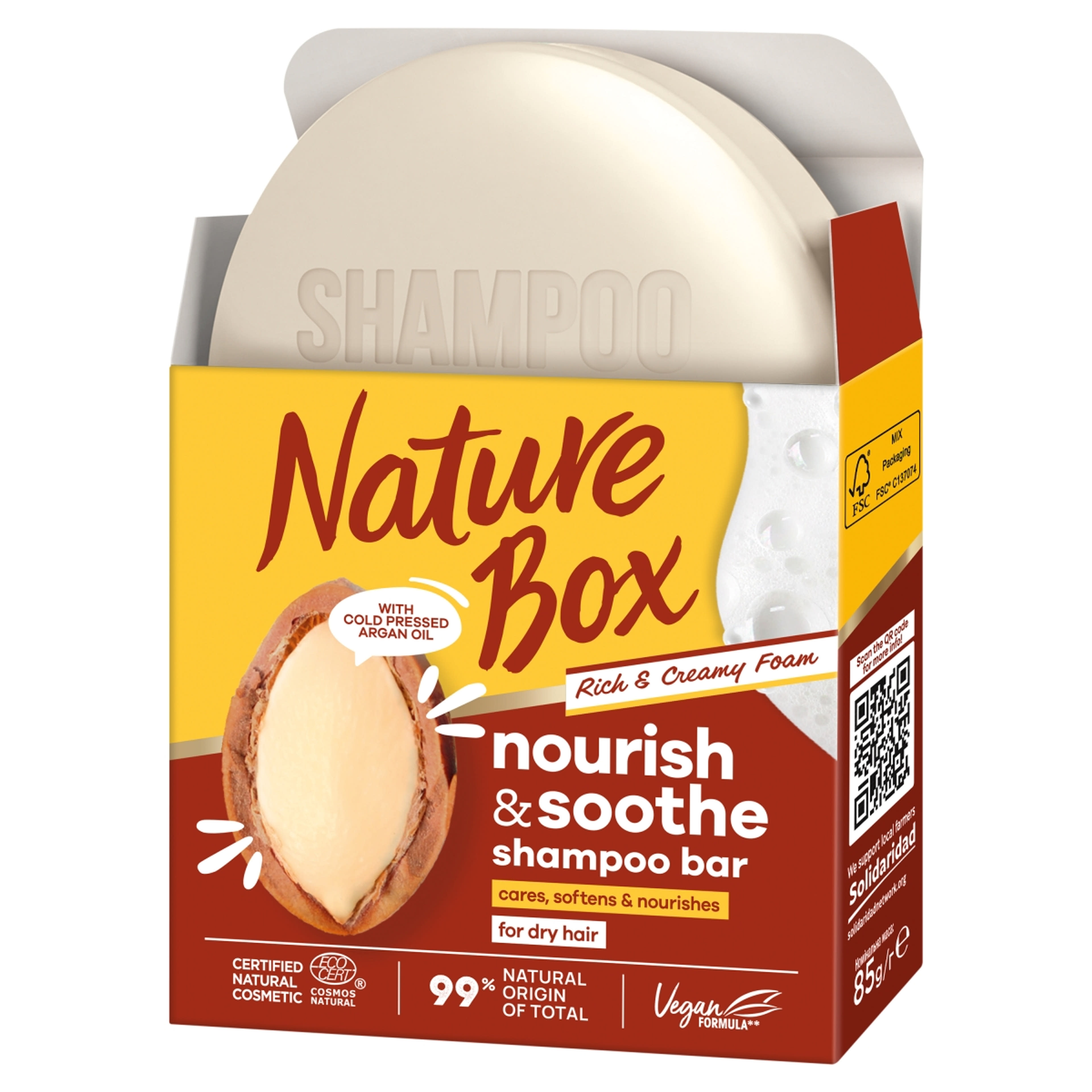 Nature Box szilárd sampon argán olajjal - 85 g-1