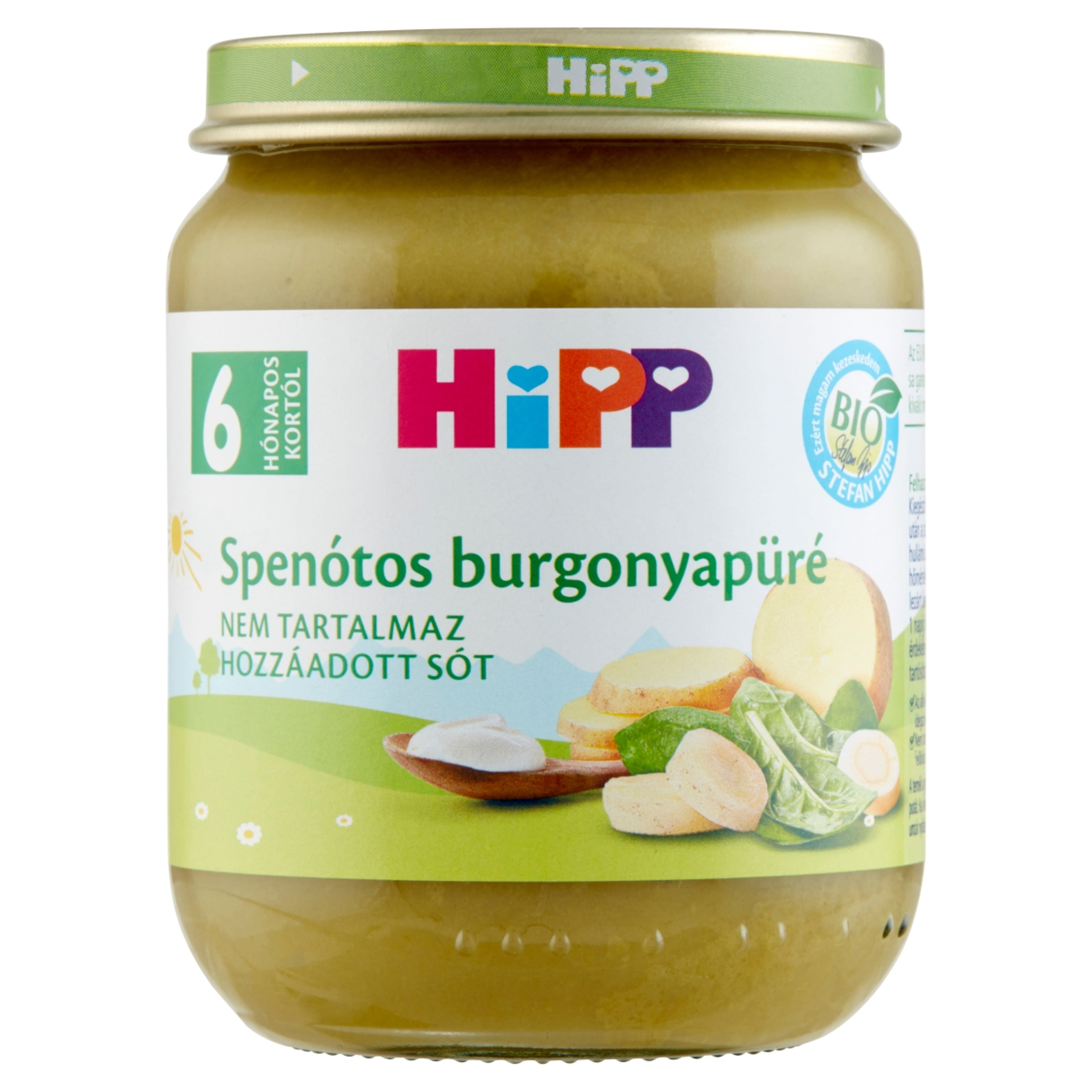 Hipp Bio 6 hónapos kortól spenótos burgonyapüré - 125 g-1